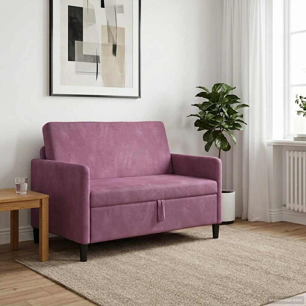 Tárolós Kanapé Lila 122 x 78 x 87 cm Poliészter
