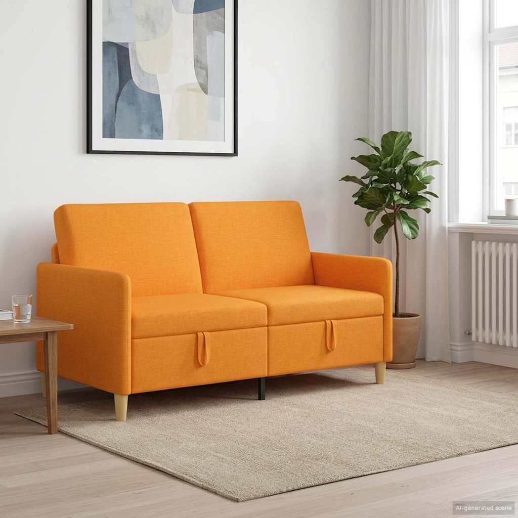 Tárolós Kanapé Sötét sárga 152 x 78 x 87 cm Poliészter