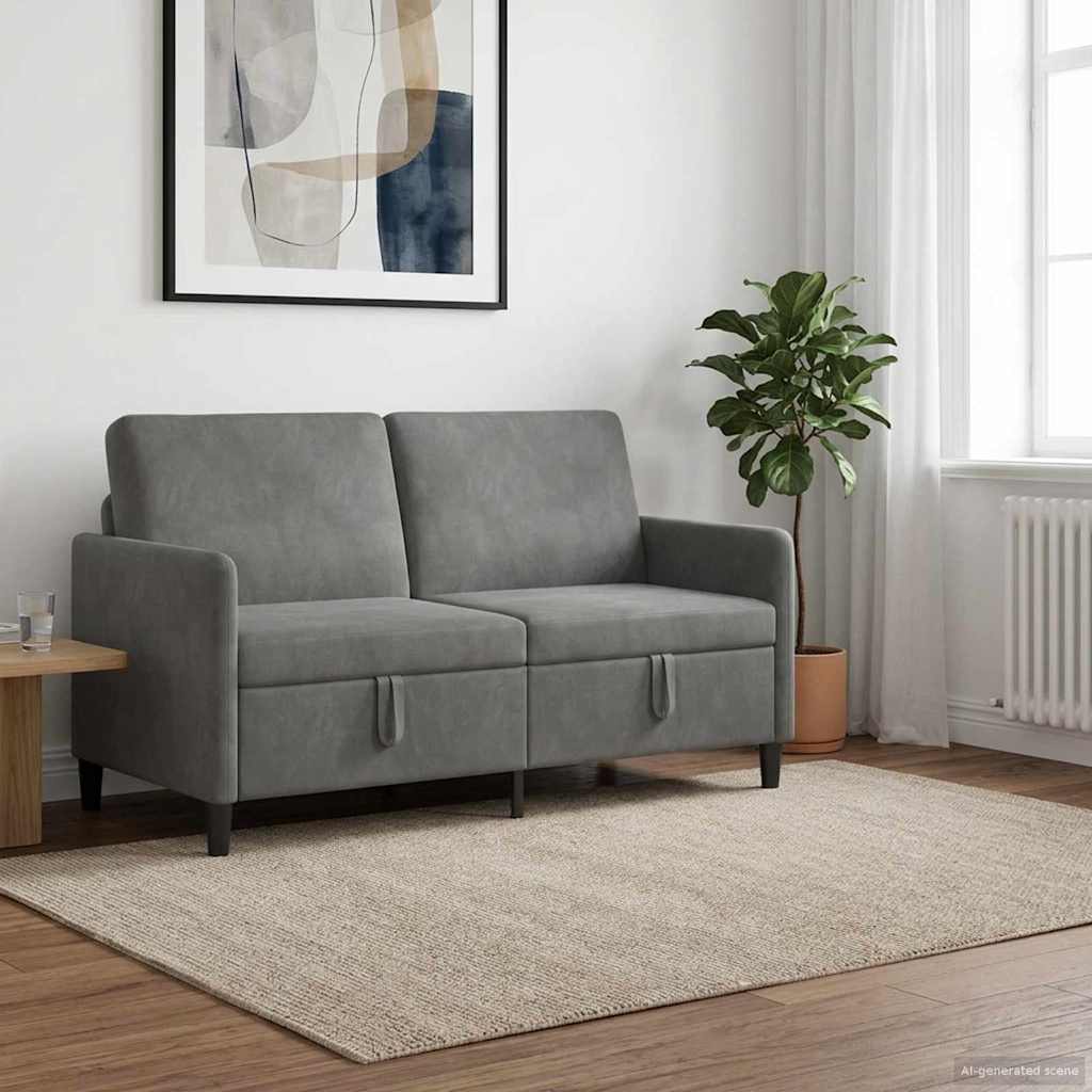 Tárolós Kanapé Sötétszürke 152 x 78 x 87 cm Poliészter