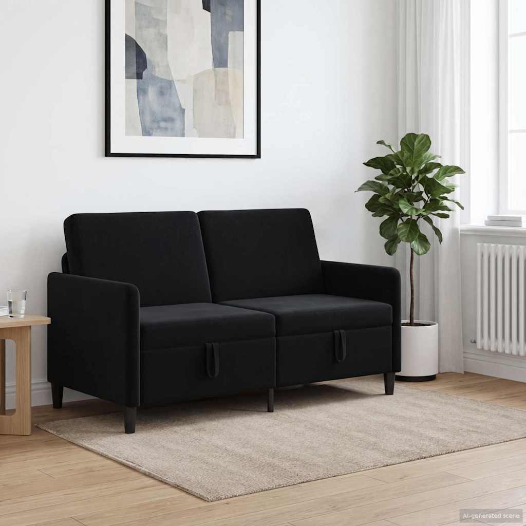 Tárolós Kanapé Fekete 152 x 78 x 87 cm Poliészter