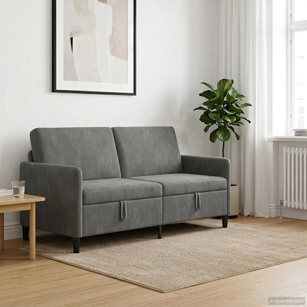 Tárolós Kanapé Sötétszürke 172 x 78 x 87 cm Poliészter