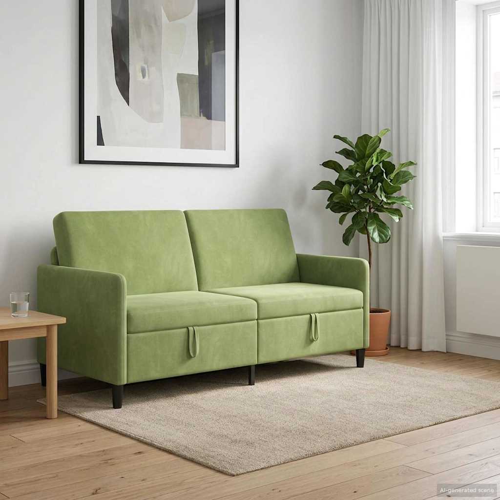 Tárolós Kanapé Világos zöld 172 x 78 x 87 cm Poliészter