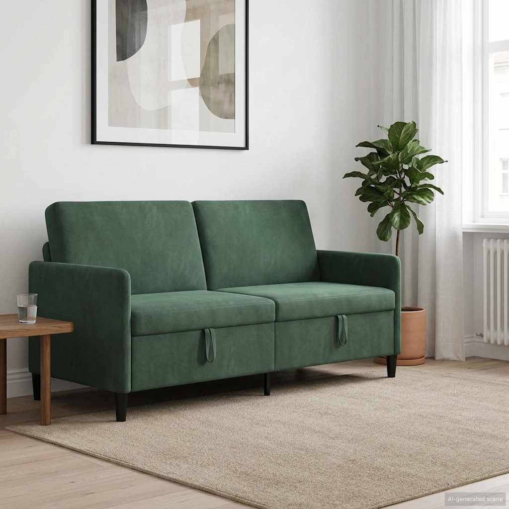 Tárolós Kanapé Tengeri Zöld 192 x 78 x 87 cm Poliészter