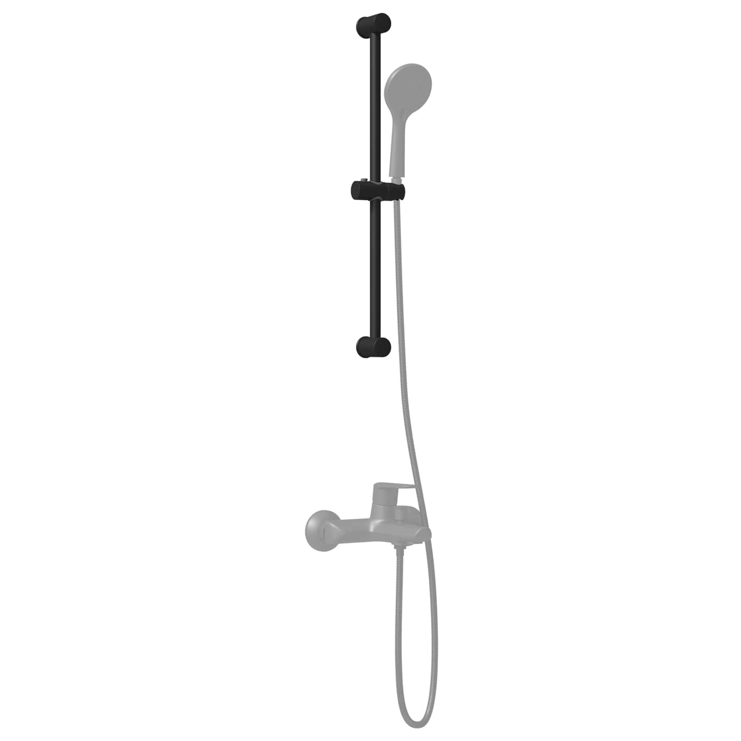 Zuhanyfej Tartó Fekete 70 cm ABS Műanyag