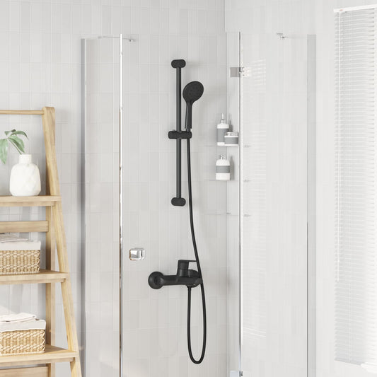 Zuhanyrendszer készlet Fekete 70 cm Rozsdamentes Acél