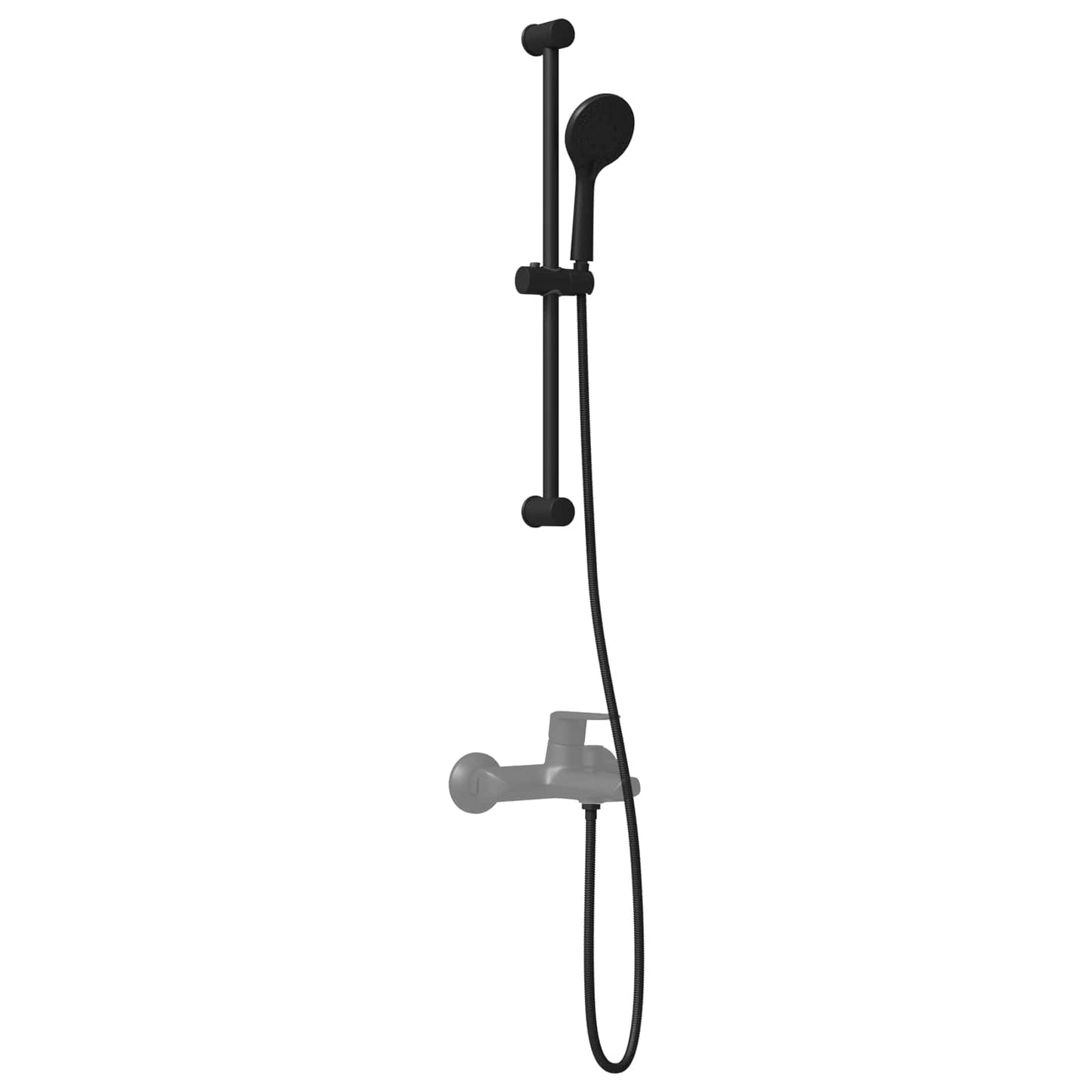 Zuhanyrendszer készlet Fekete 70 cm ABS Műanyag