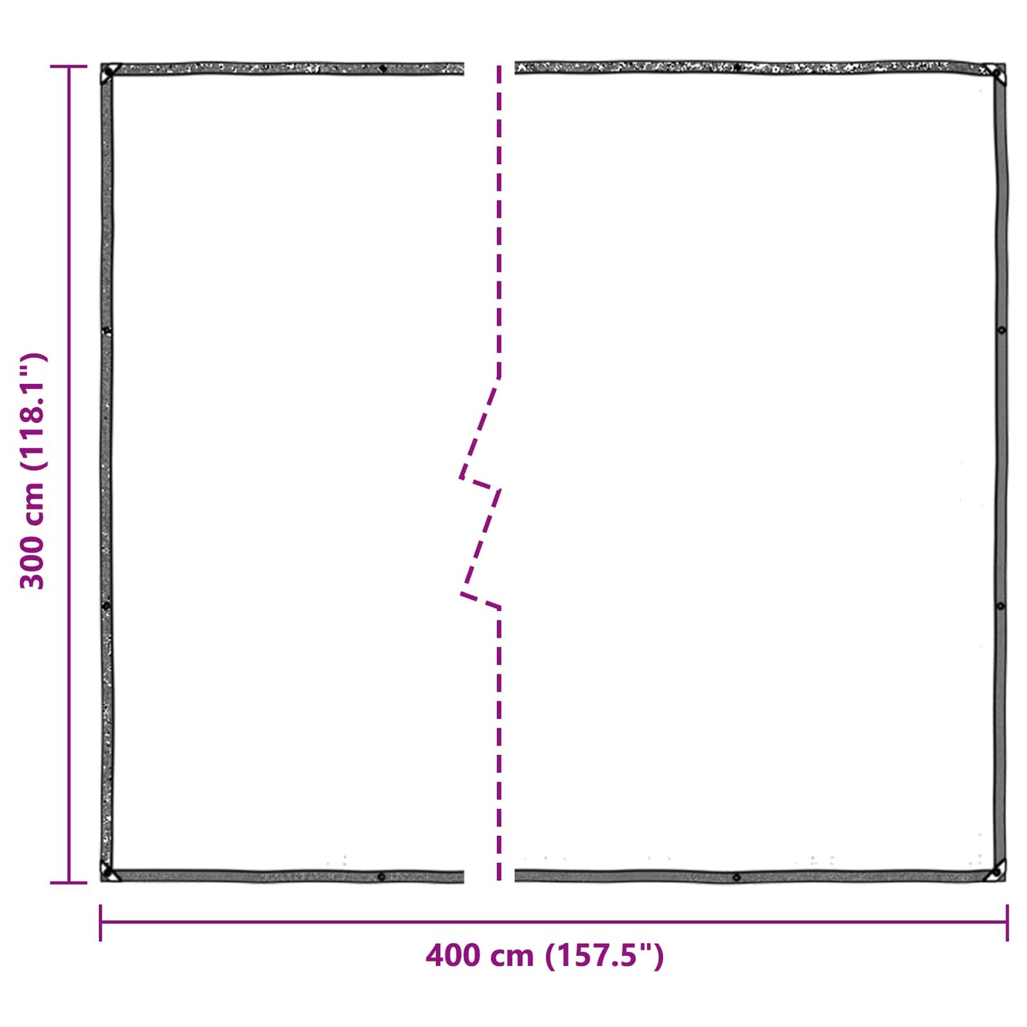 Növényfedező Átlátszó 3 x 4 m PE