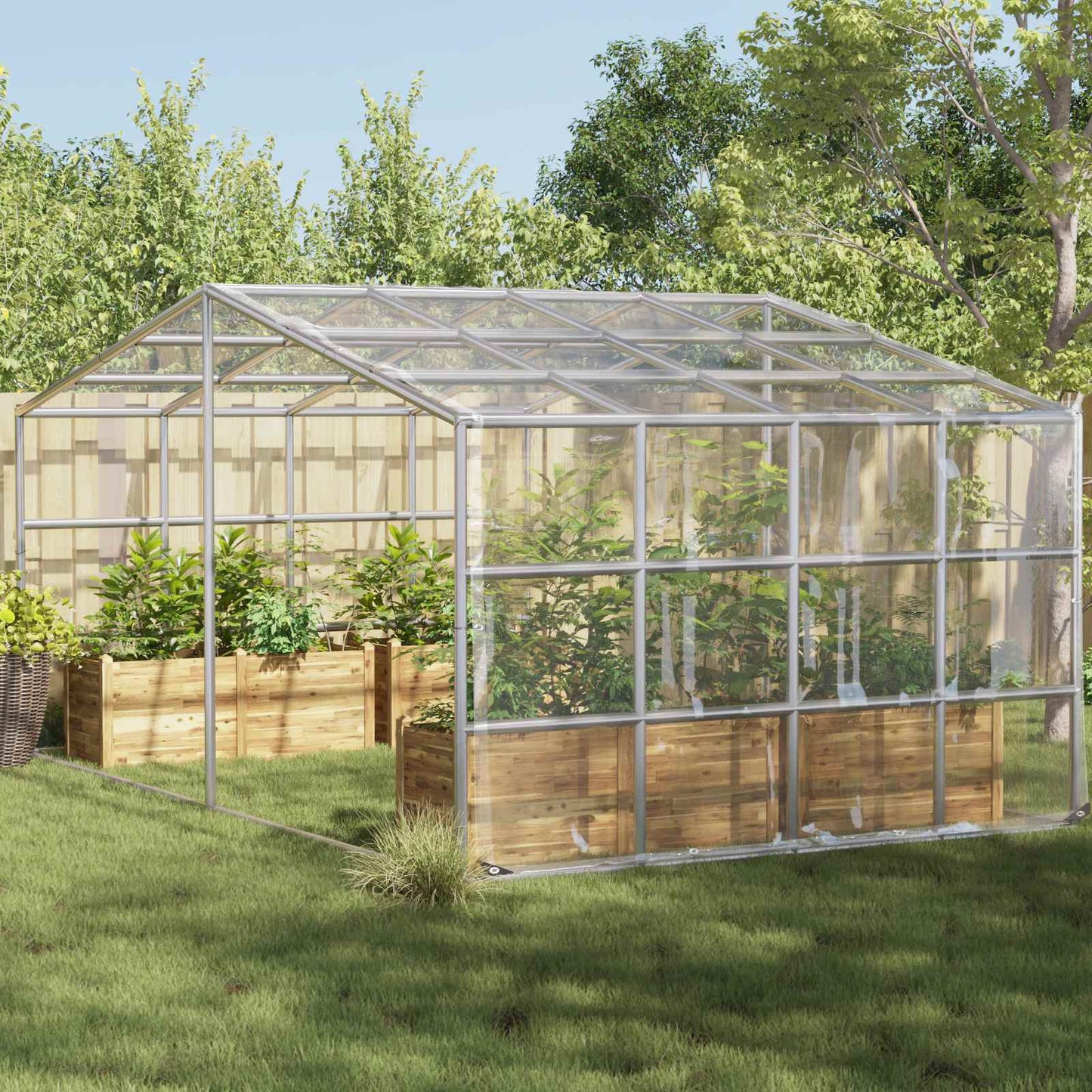 Növényfedező Átlátszó 5 x 8 m PVC