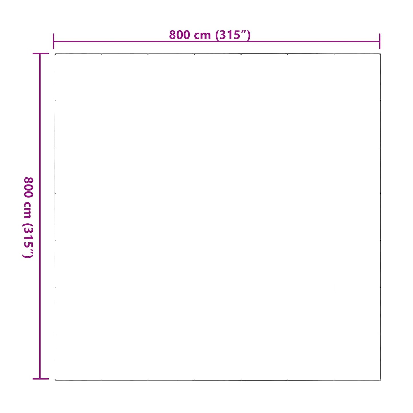 Növényfedező Átlátszó 8 x 8 m PVC