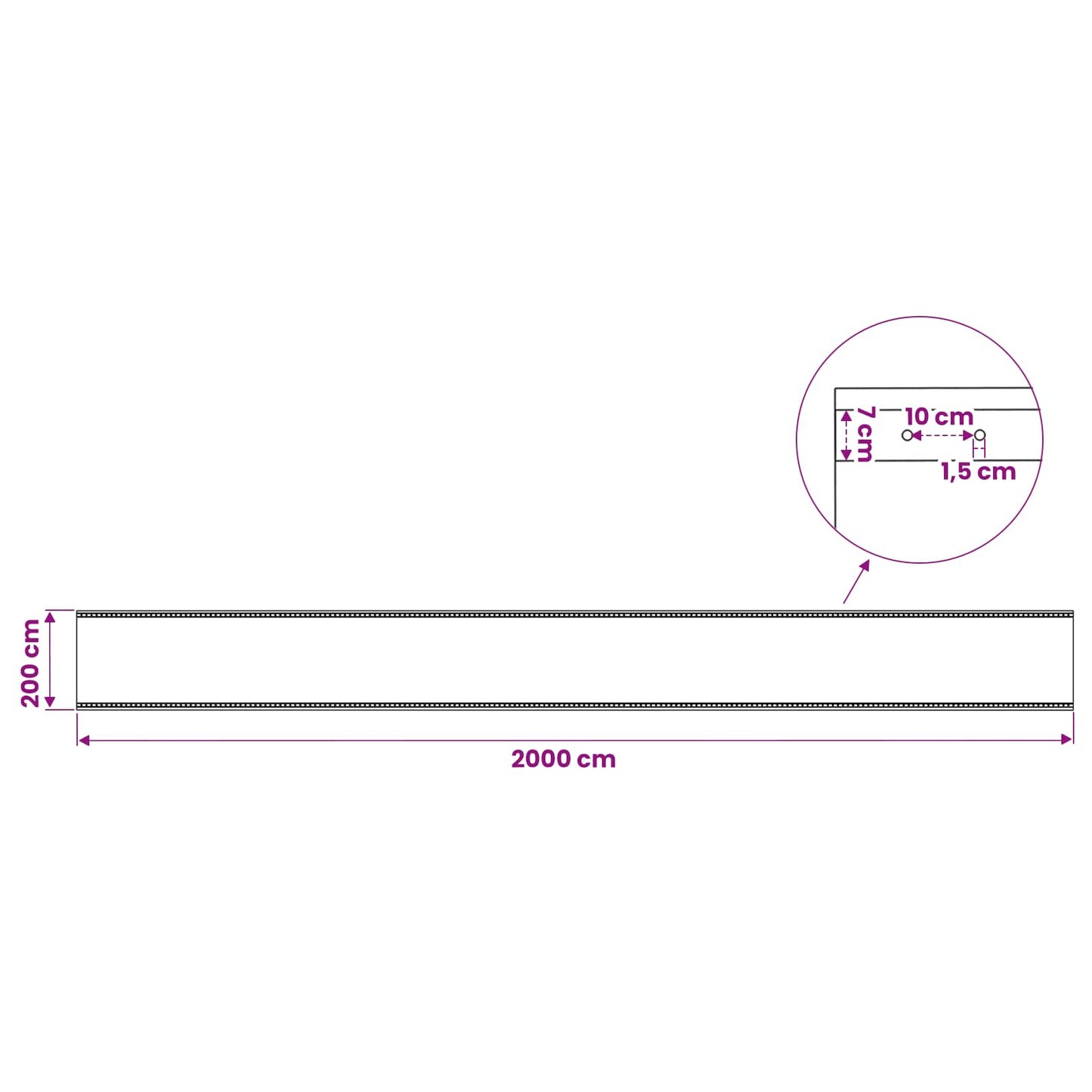 Ponyva fémfülekkel 2 db Zöld 2 x 20 m 260 gsm PE