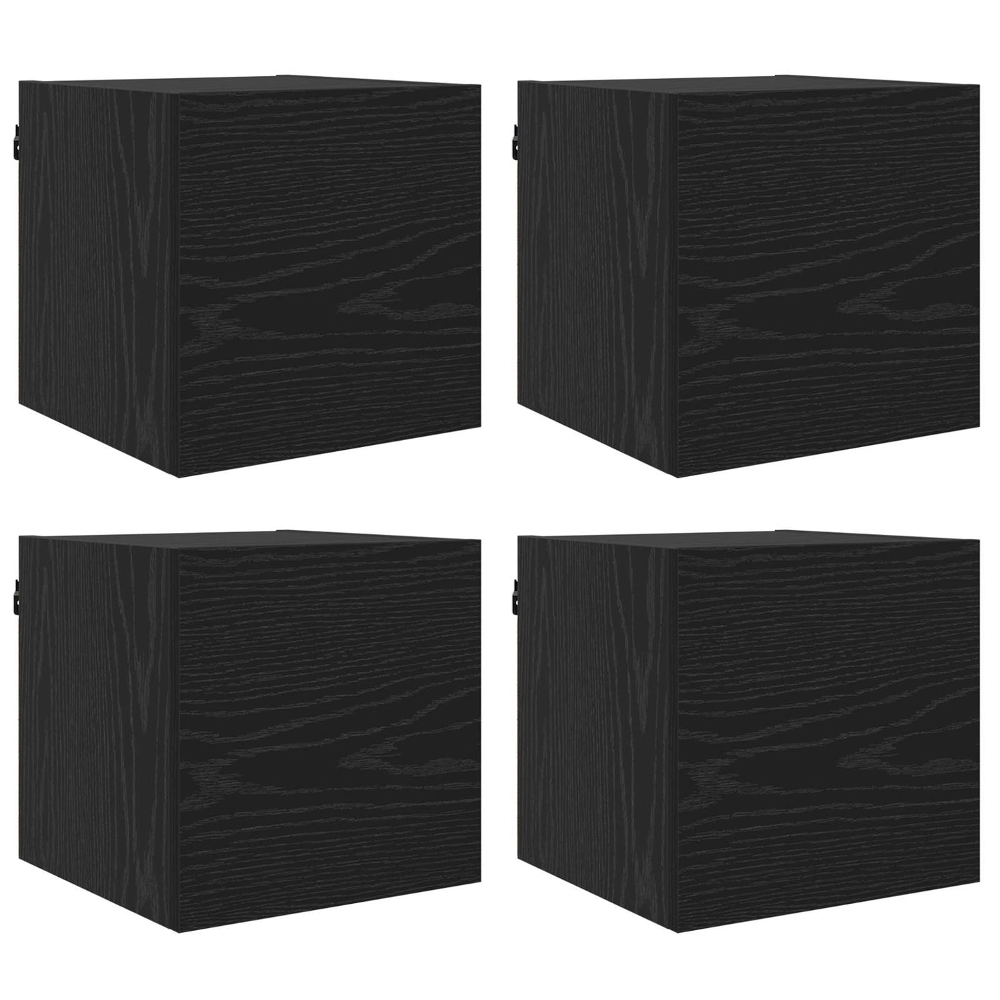 Fali TV Szekrény 4 pcs Fekete Tölgy 30,5 x 30 x 30 cm