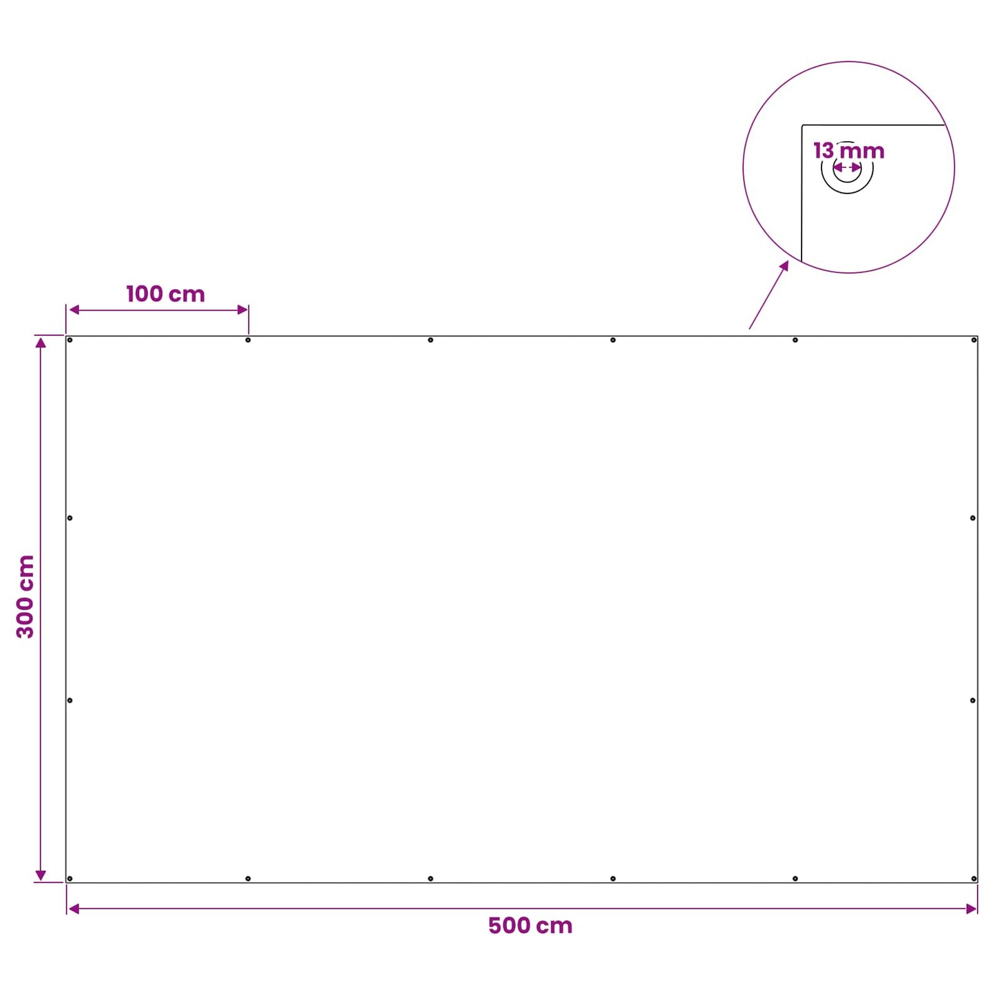 Ponyva fémfülekkel Világosszürke 3 x 5 m 90 gsm PE