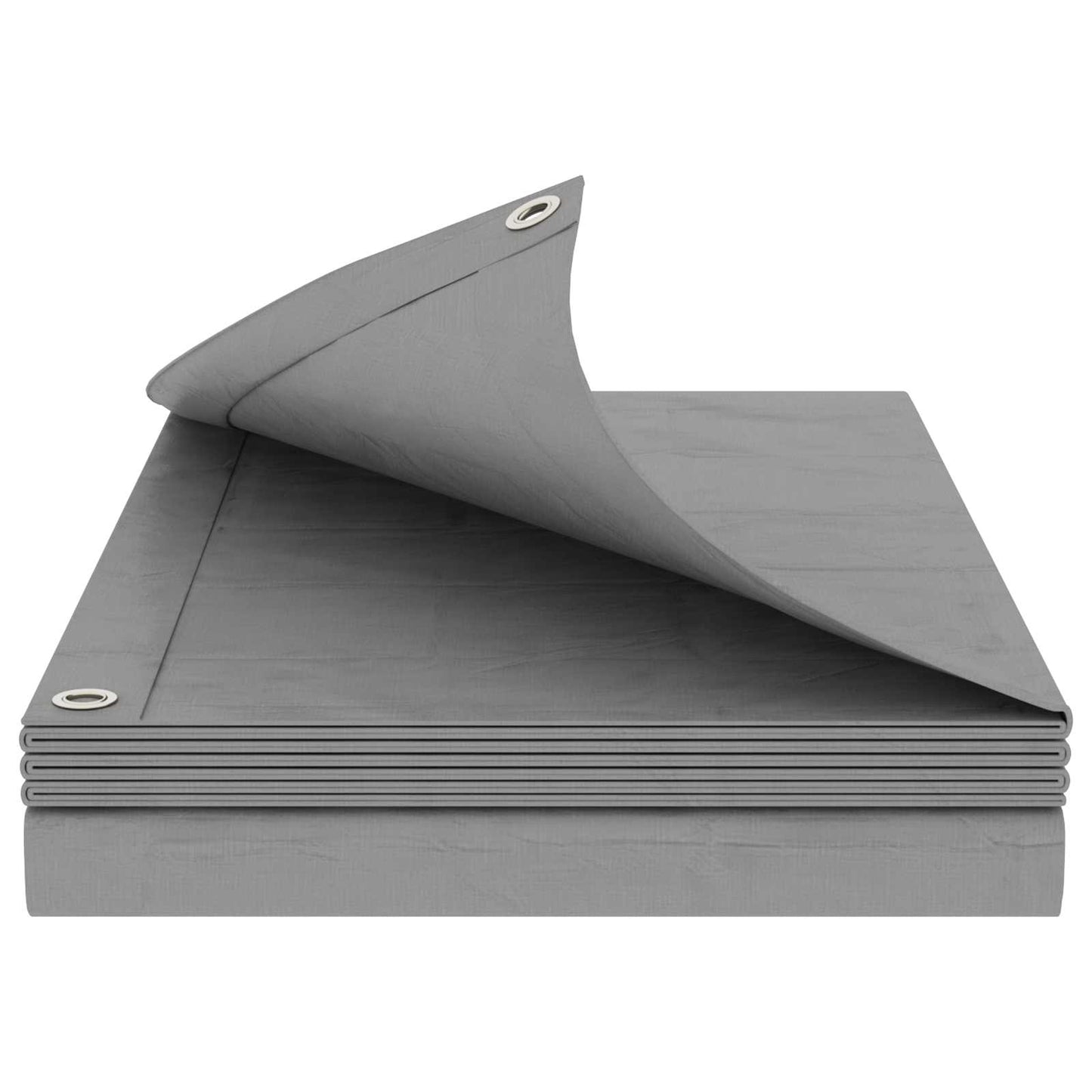 Ponyva fémfülekkel Világosszürke 4 x 8 m 260 gsm PE