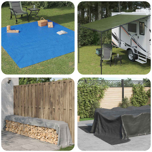 Ponyva fémfülekkel Fehér 3 x 4 m 90 gsm PE