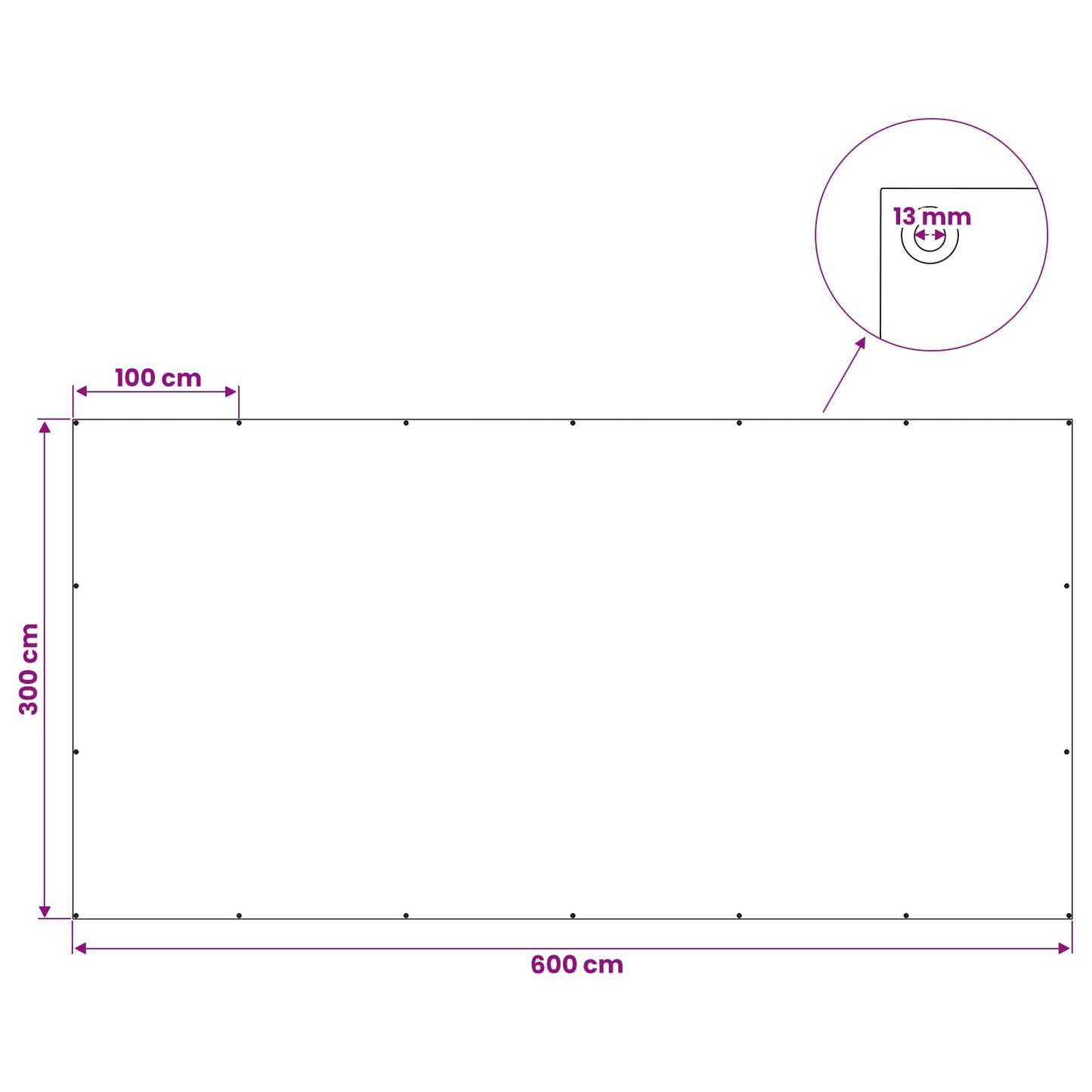 Ponyva fémfülekkel Antracit szürke 3 x 6 m 90 gsm PE