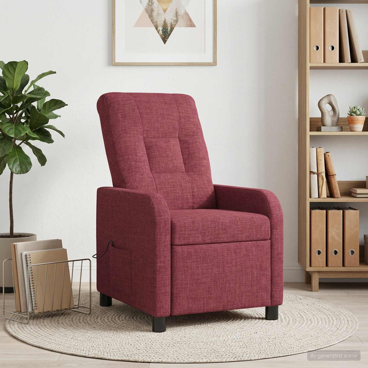 Masszázs Fotel Bordó Szövet