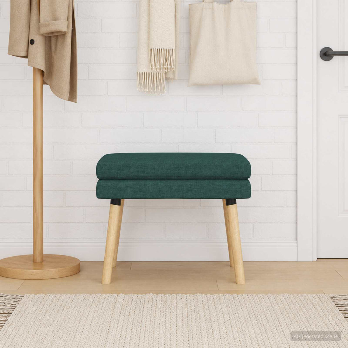 Kéttagú pad Sötétzöld 60 x 40 x 46 cm Szövet