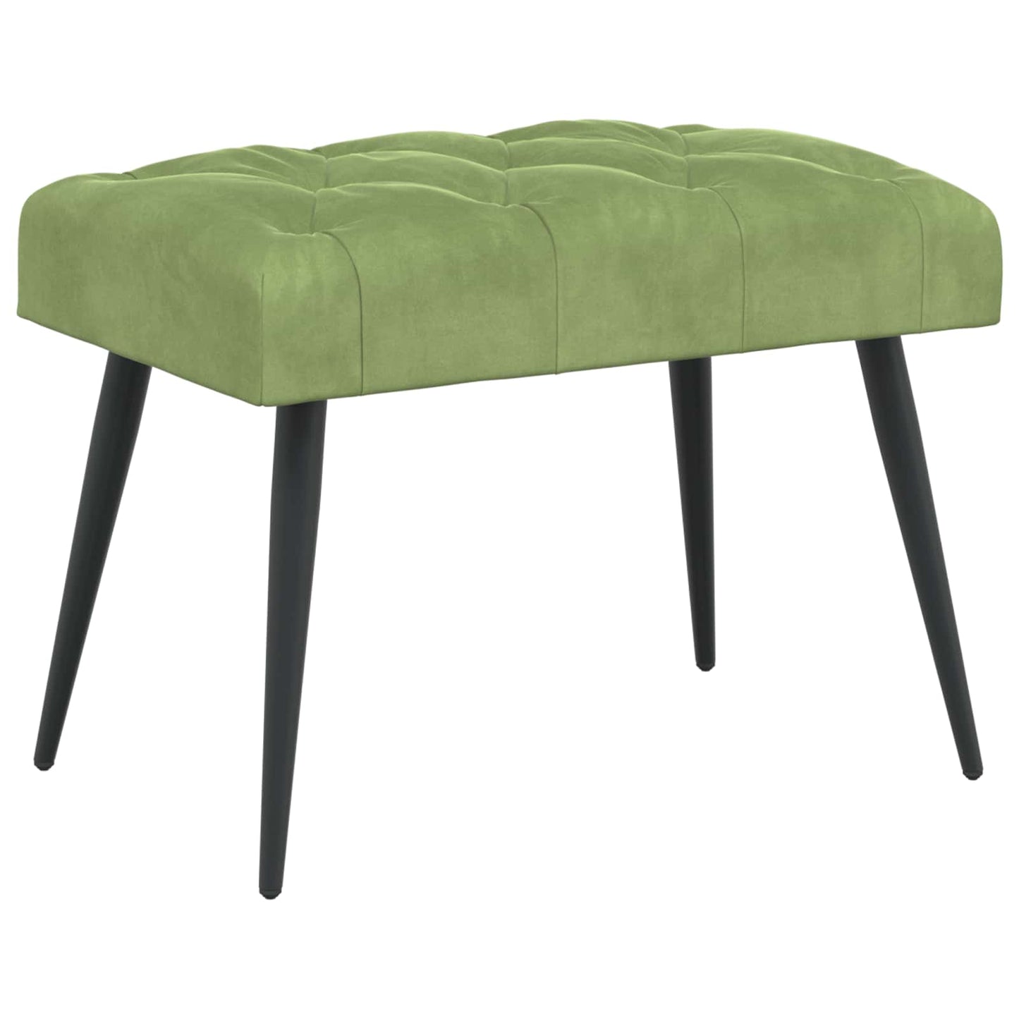 Gombos varrású pad Világos zöld 60 x 40 x 45 cm Bársony