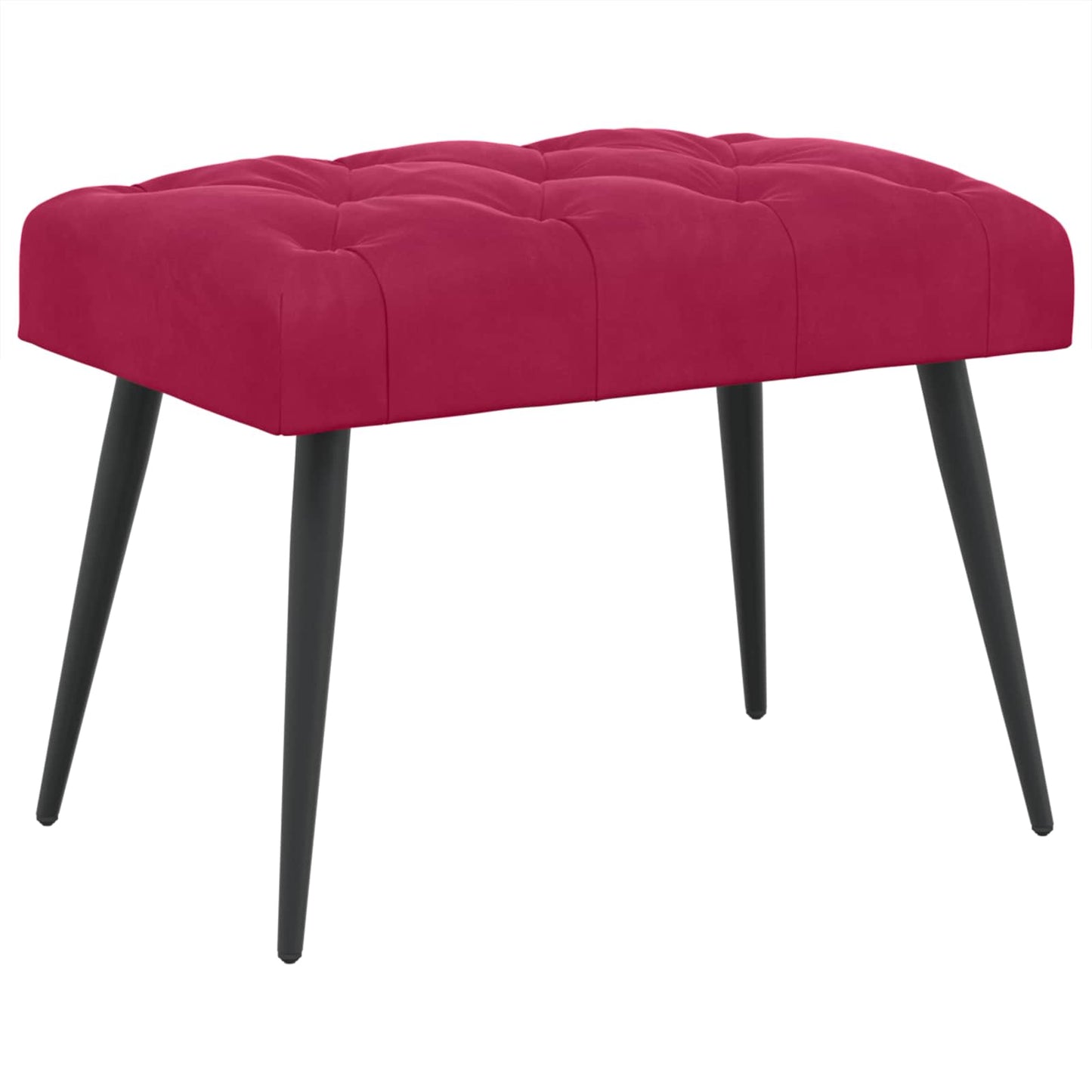 Gombos varrású pad Bordó 60 x 40 x 45 cm Bársony