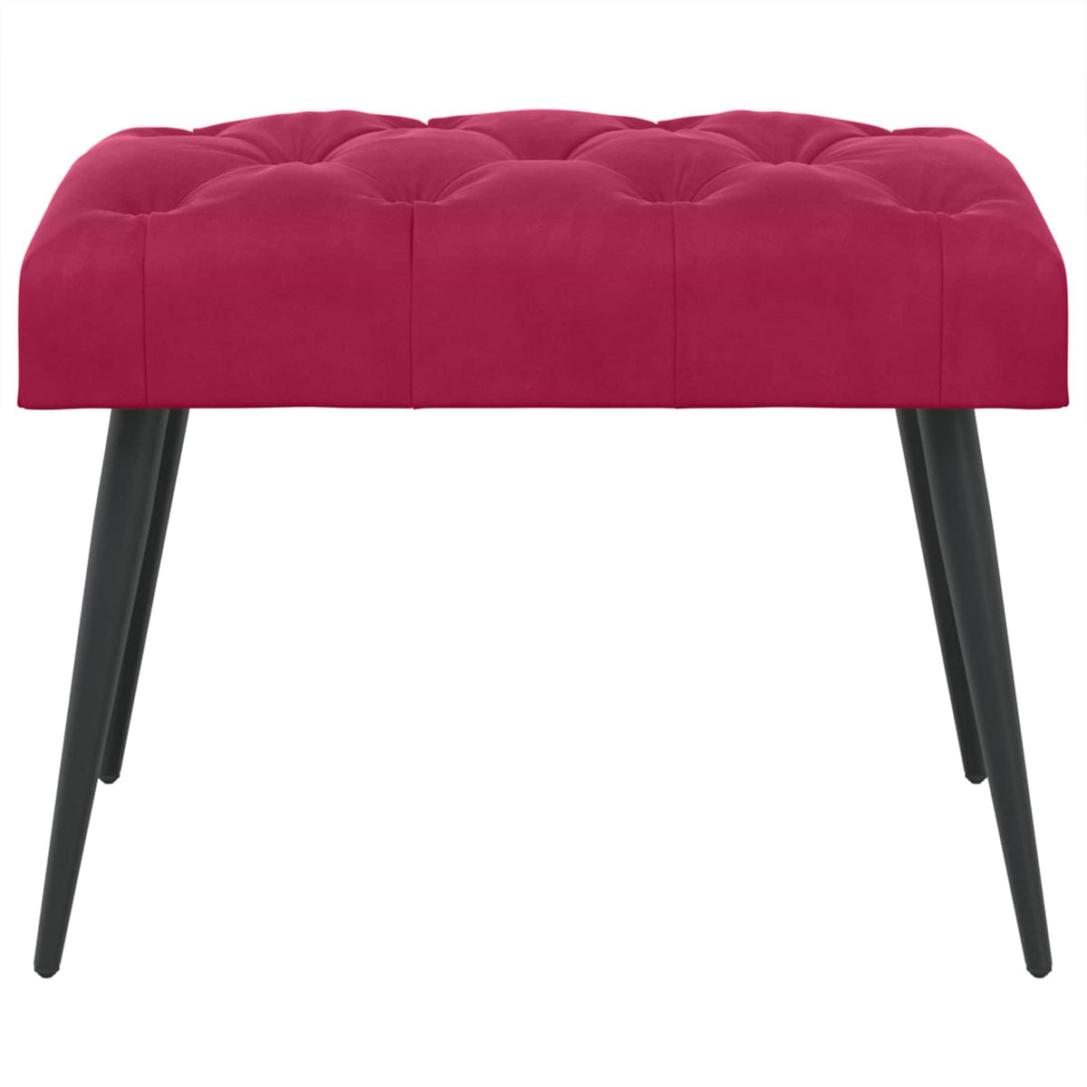 Gombos varrású pad Bordó 60 x 40 x 45 cm Bársony