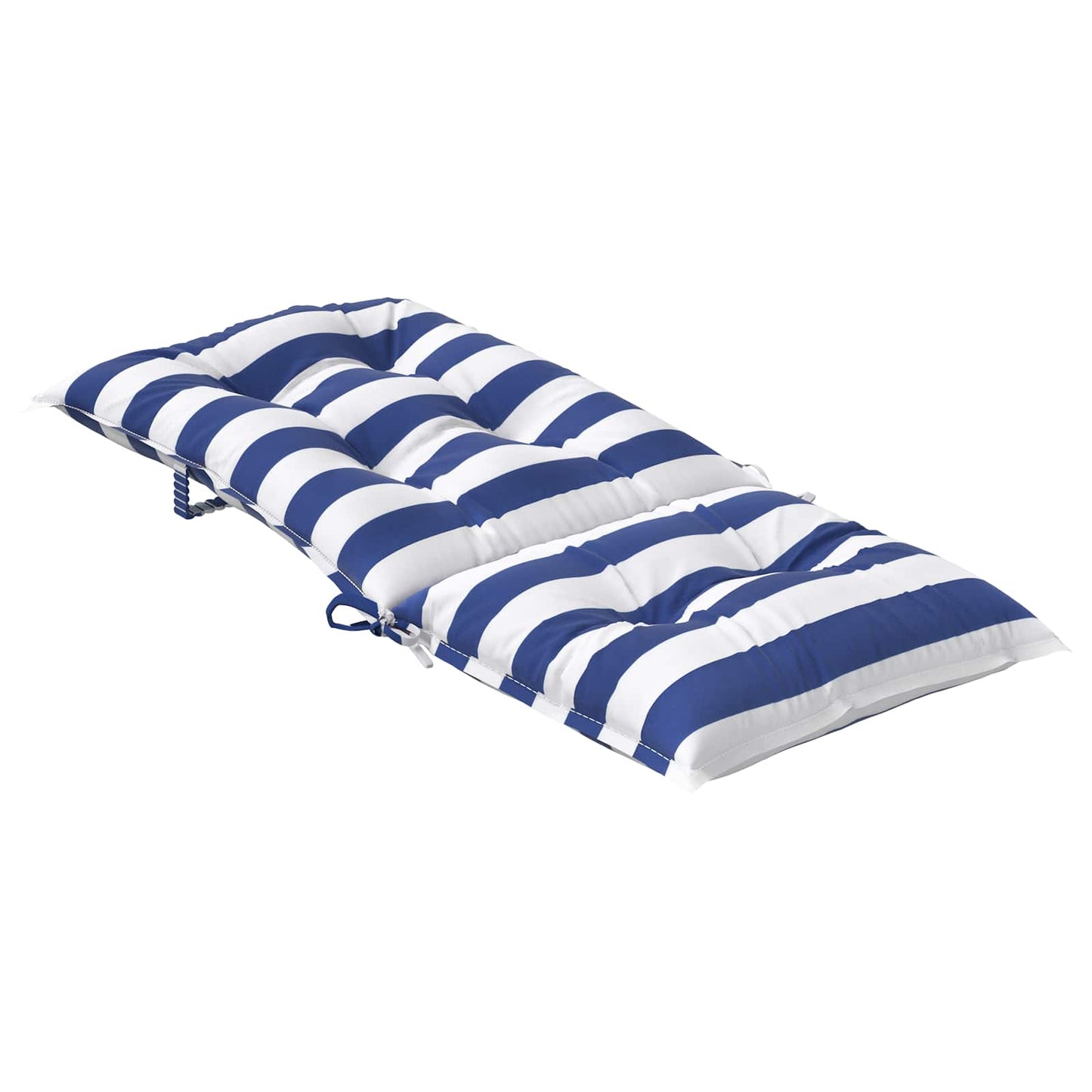 Kültéri párna 4 pcs Kék és Fehér 120 x 50 x 7 cm Szövet