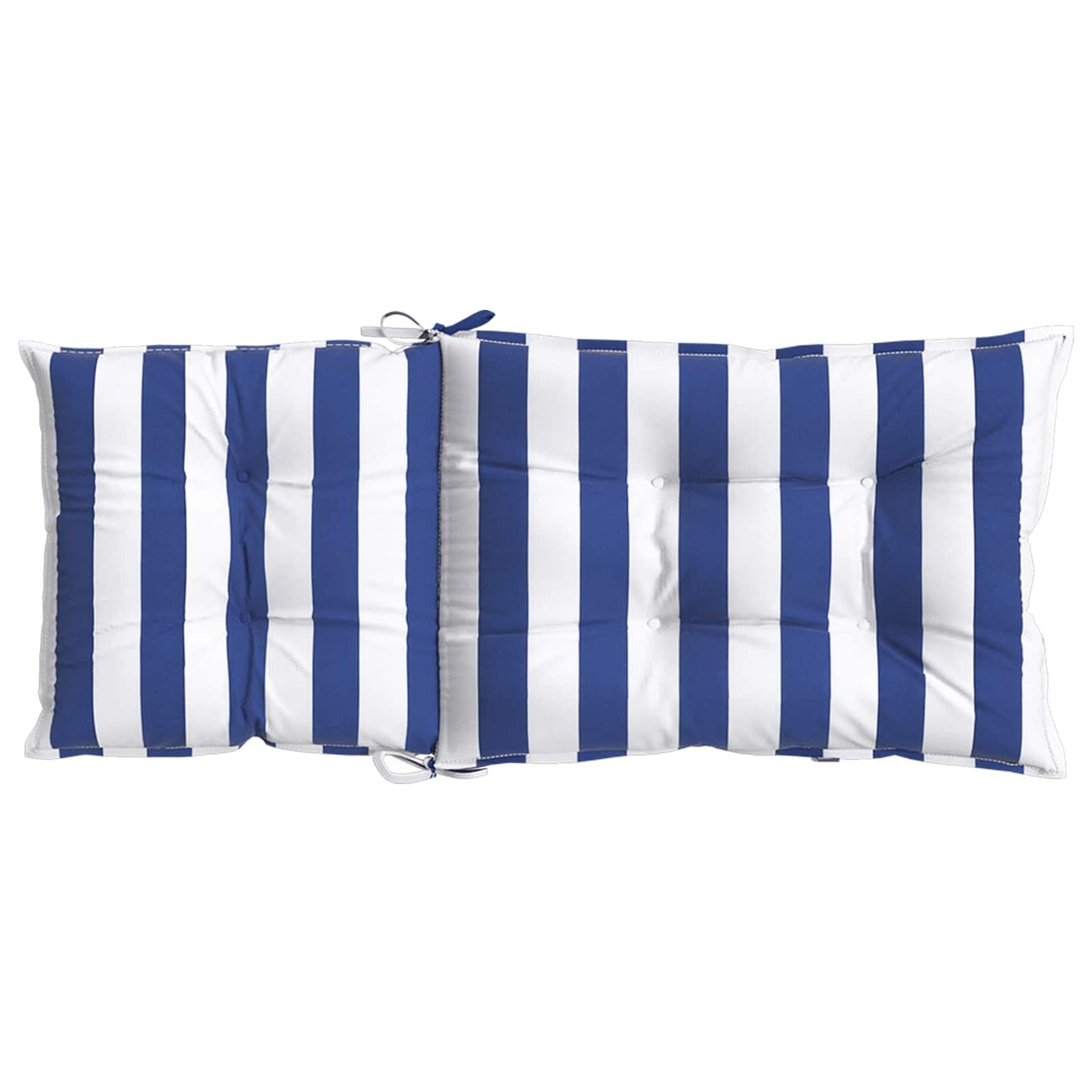 Kültéri párna 4 pcs Kék és Fehér 120 x 50 x 7 cm Szövet