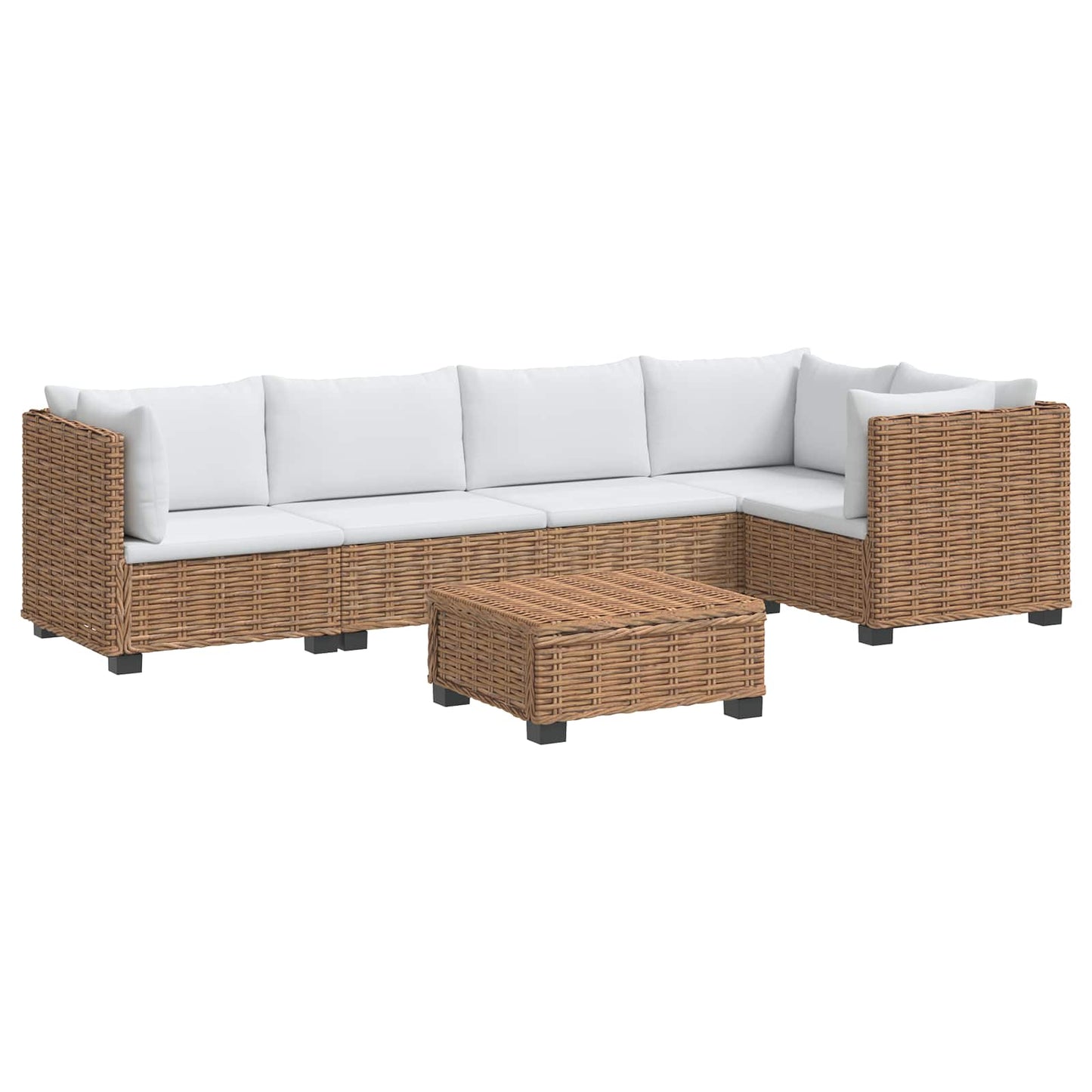 6 db Rattan Lounge Szett Párnákkal GENDT Természetes Rátta