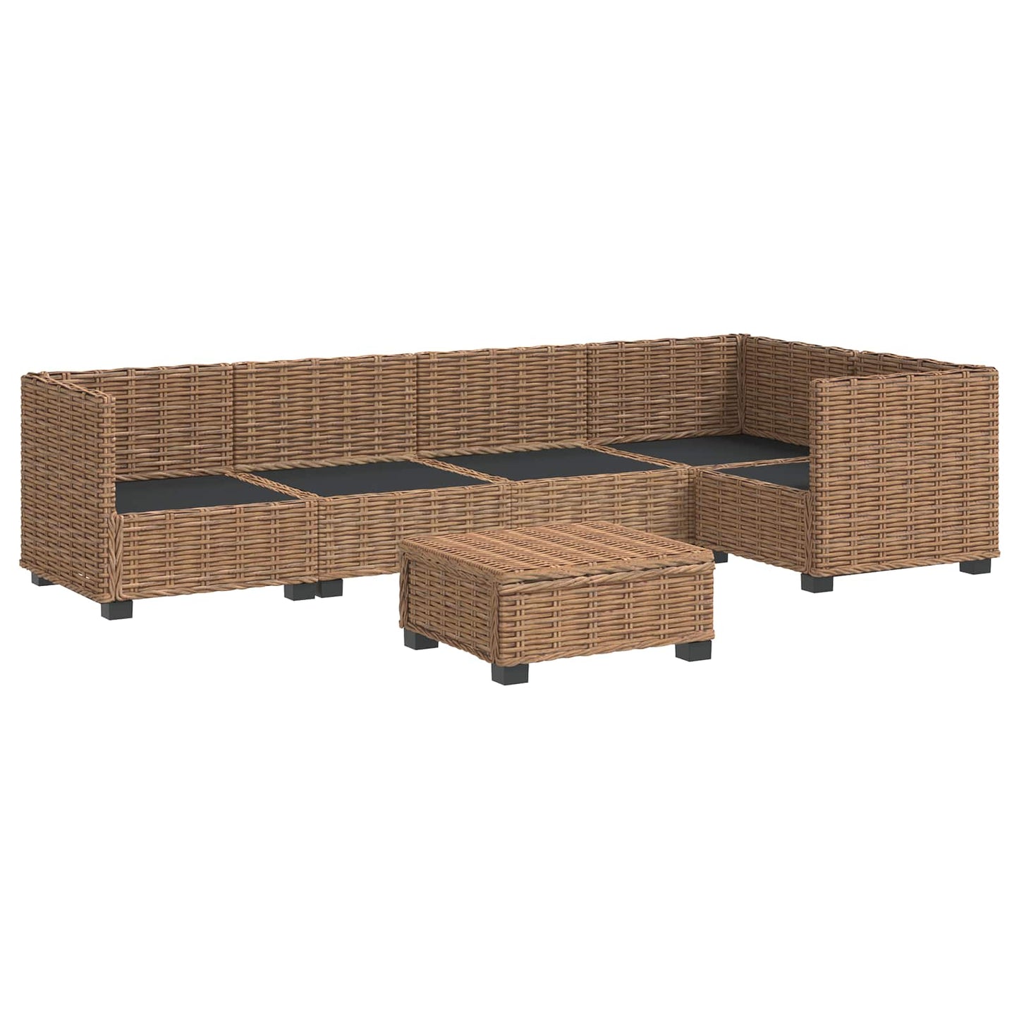 6 db Rattan Lounge Szett Párnákkal GENDT Természetes Rátta