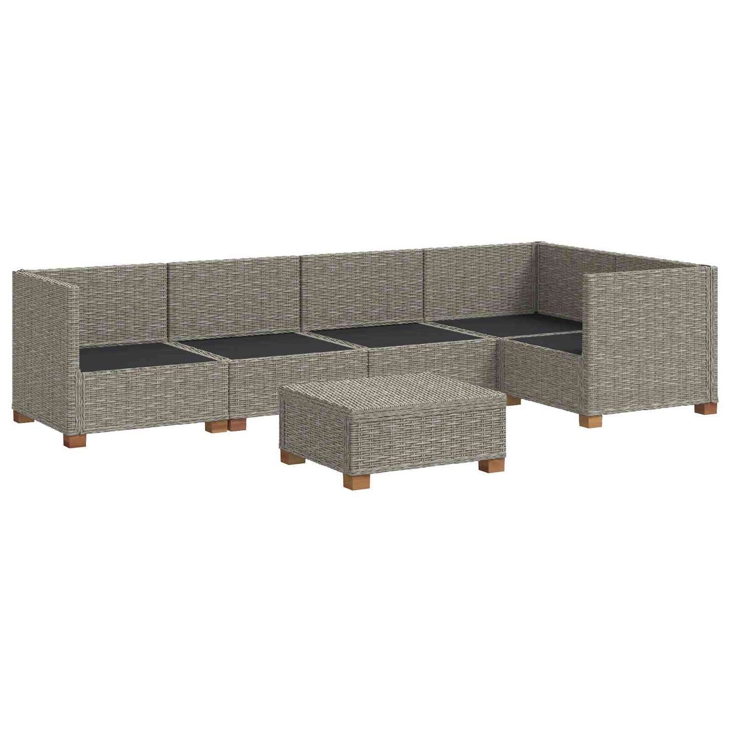 6 db Rattan Lounge Szett Párnákkal GENDT Természetes Rátta