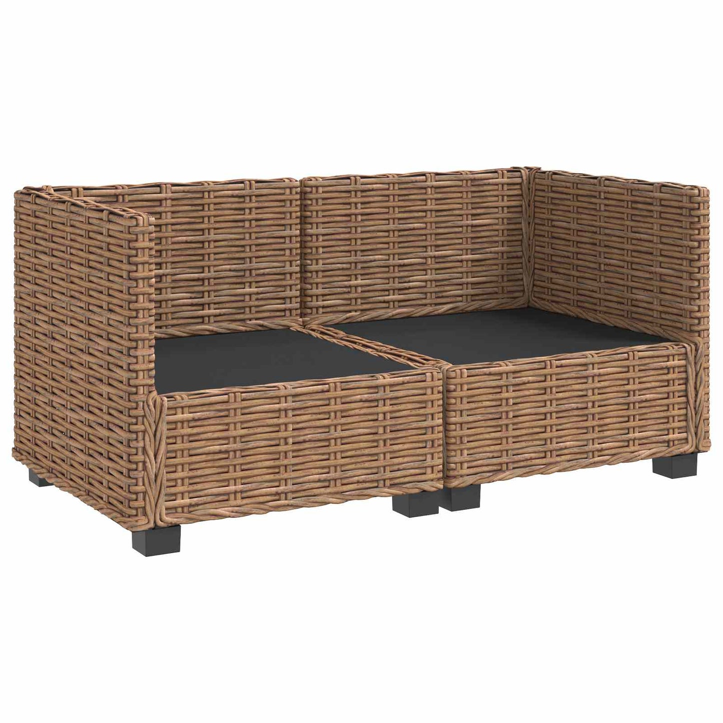 2 db Rattan Kerti Bútor Készlet Párnákkal GENDT Természetes