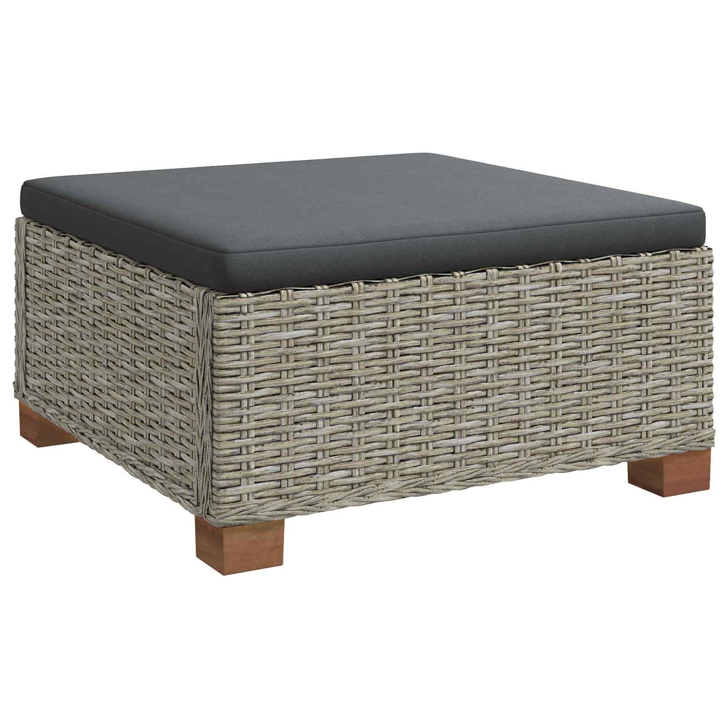 9 db Rattan Kerti Bútor Szett Párnákkal GENDT Természetes Rátta