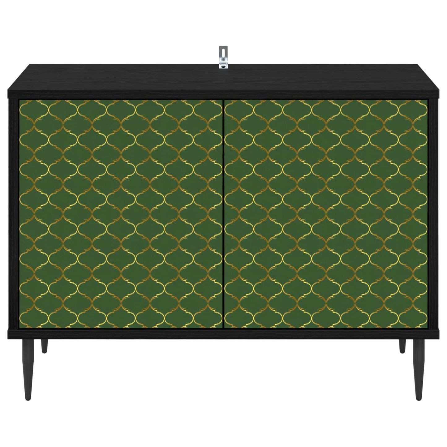 TV szekrény GELEEN 69 x 33 x 50,5 cm Fekete Tölgy Szerelt Fa