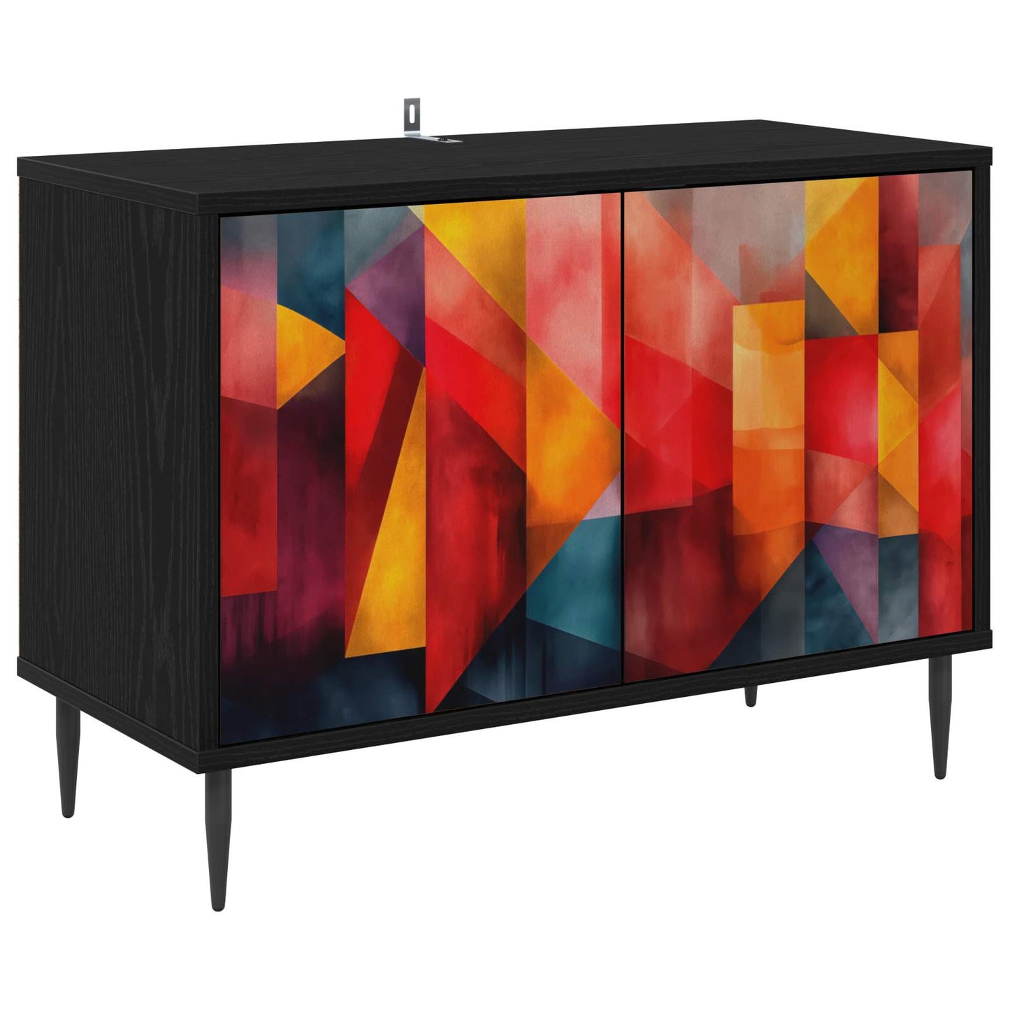 TV szekrény HEESCH 69 x 33 x 50,5 cm Fekete Tölgy Szerelt Fa
