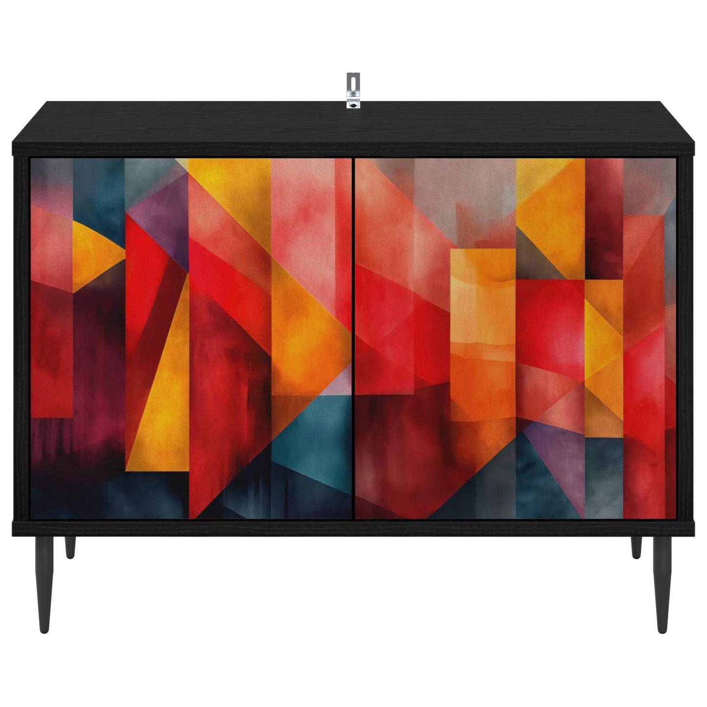 TV szekrény HEESCH 69 x 33 x 50,5 cm Fekete Tölgy Szerelt Fa