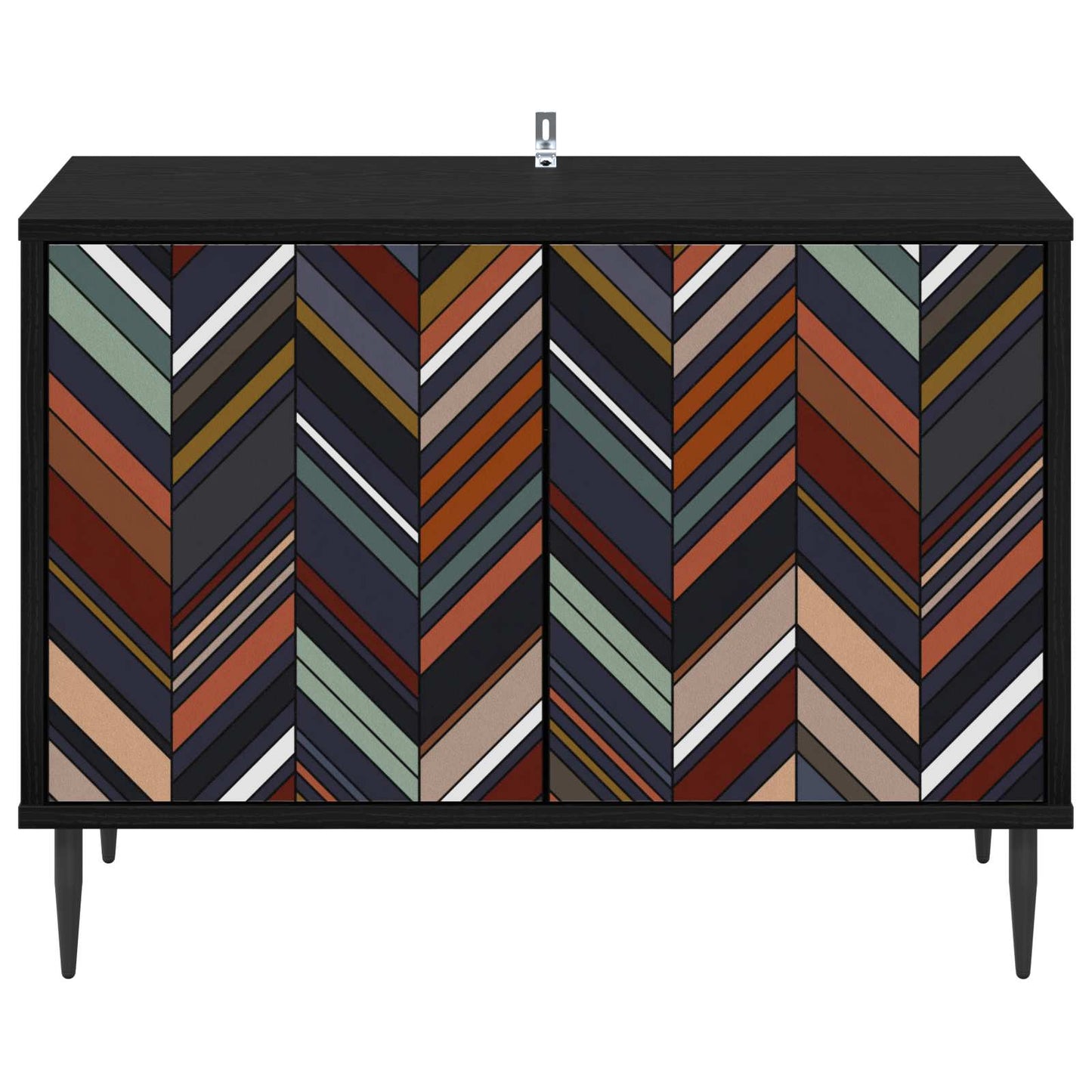 TV szekrény OMMEN 69 x 33 x 50,5 cm Fekete Tölgy Szerelt Fa