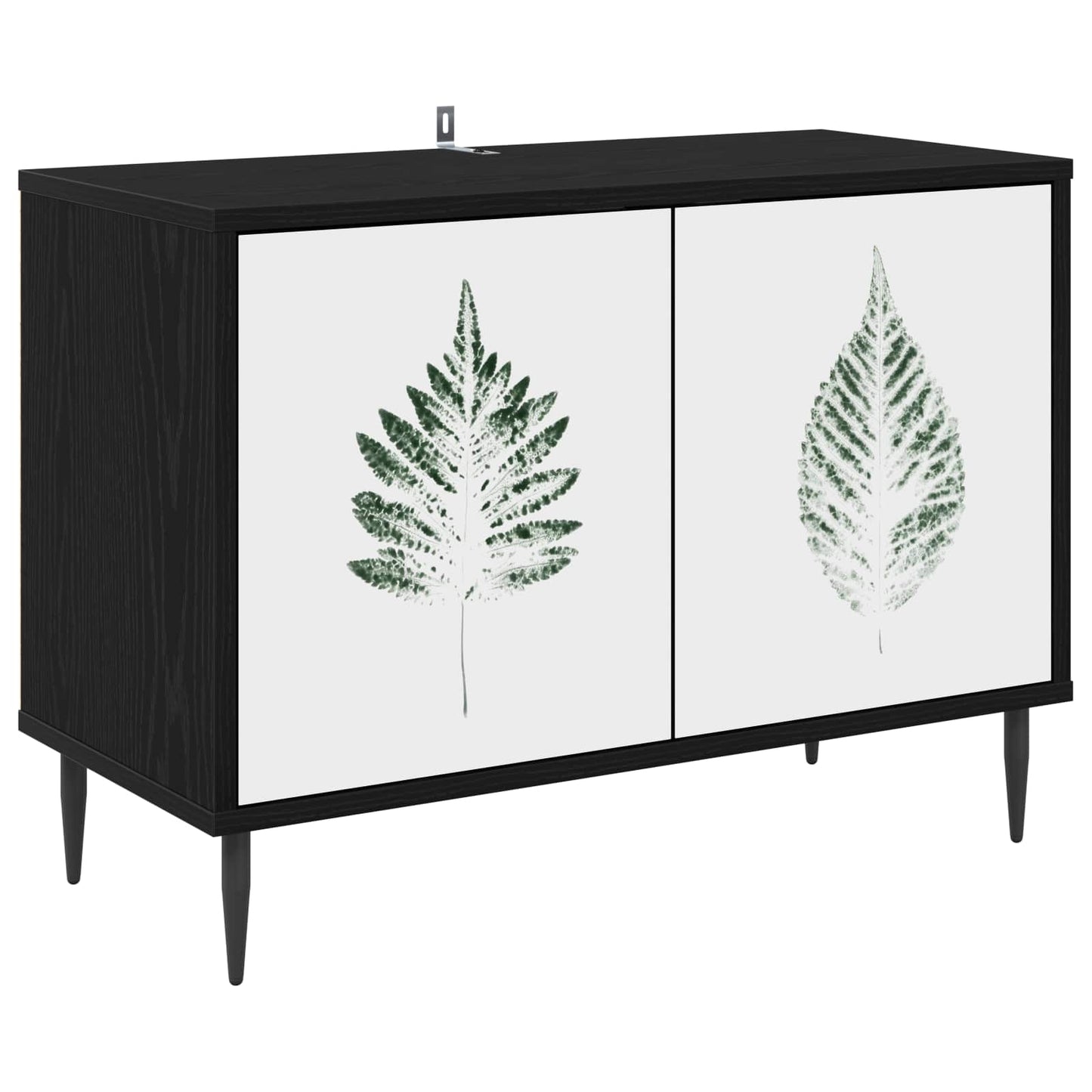 TV szekrény HANAU 69 x 33 x 50,5 cm Fekete Tölgy Szerelt Fa