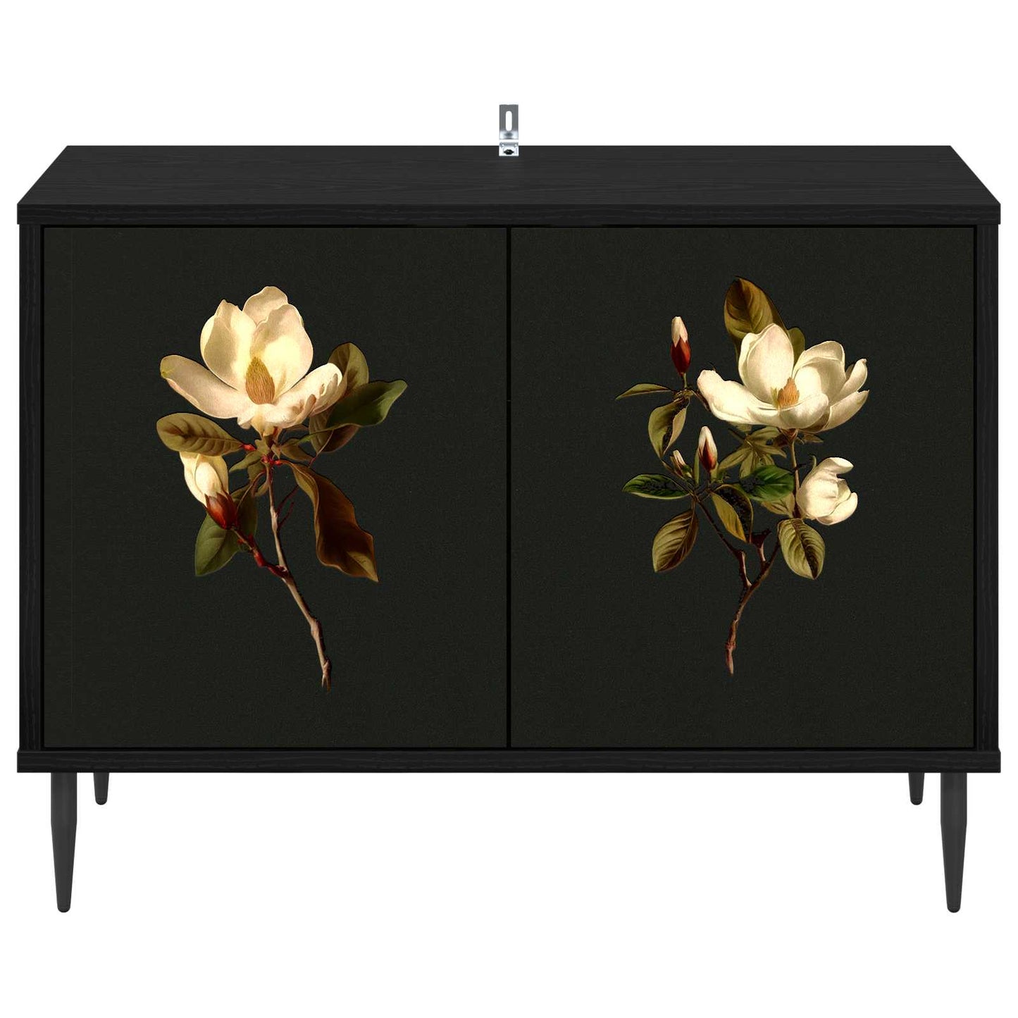 TV szekrény BREMEN 69 x 33 x 50,5 cm Fekete Tölgy Szerelt Fa