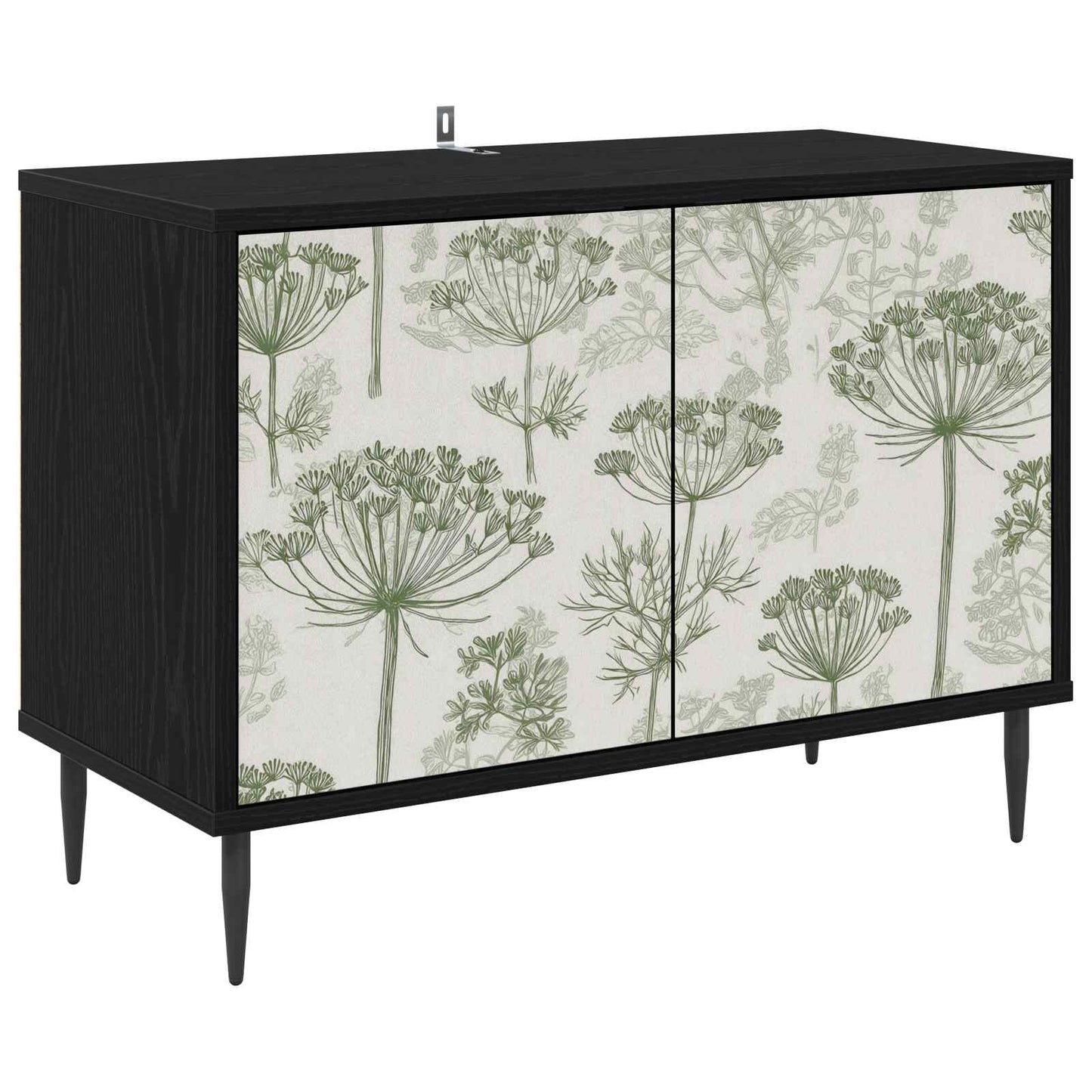 TV szekrény GOTHA 69 x 33 x 50,5 cm Fekete Tölgy Szerelt Fa