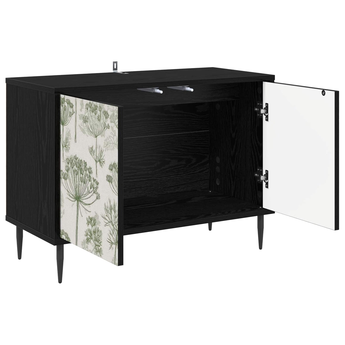 TV szekrény GOTHA 69 x 33 x 50,5 cm Fekete Tölgy Szerelt Fa