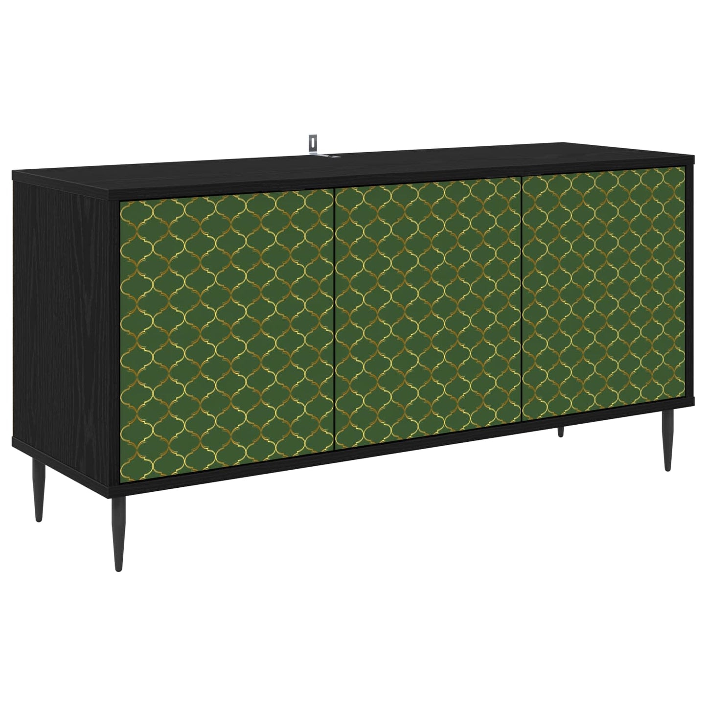 TV szekrény GELEEN 102 x 33 x 51 cm Fekete Tölgy Szerelt Fa