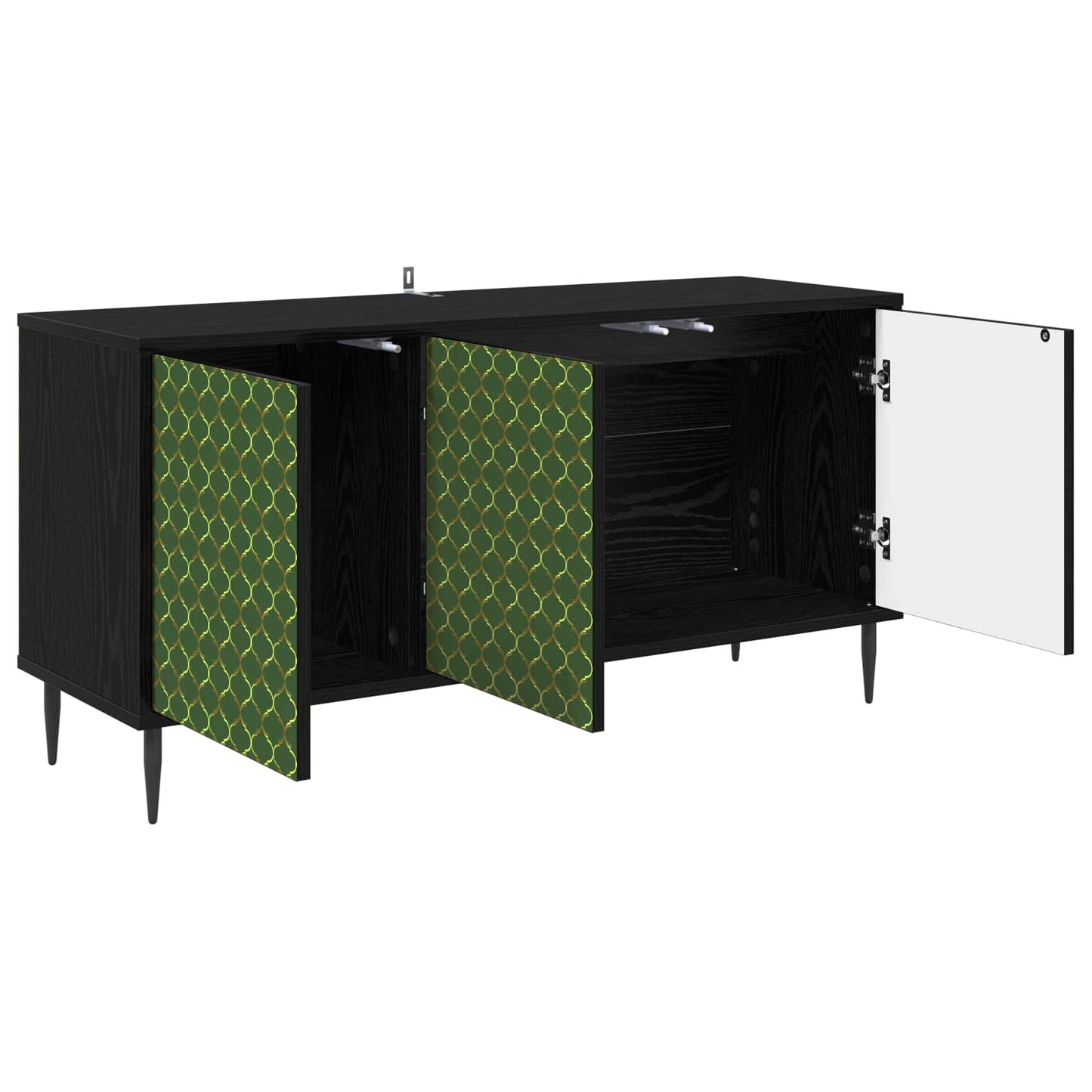 TV szekrény GELEEN 102 x 33 x 51 cm Fekete Tölgy Szerelt Fa