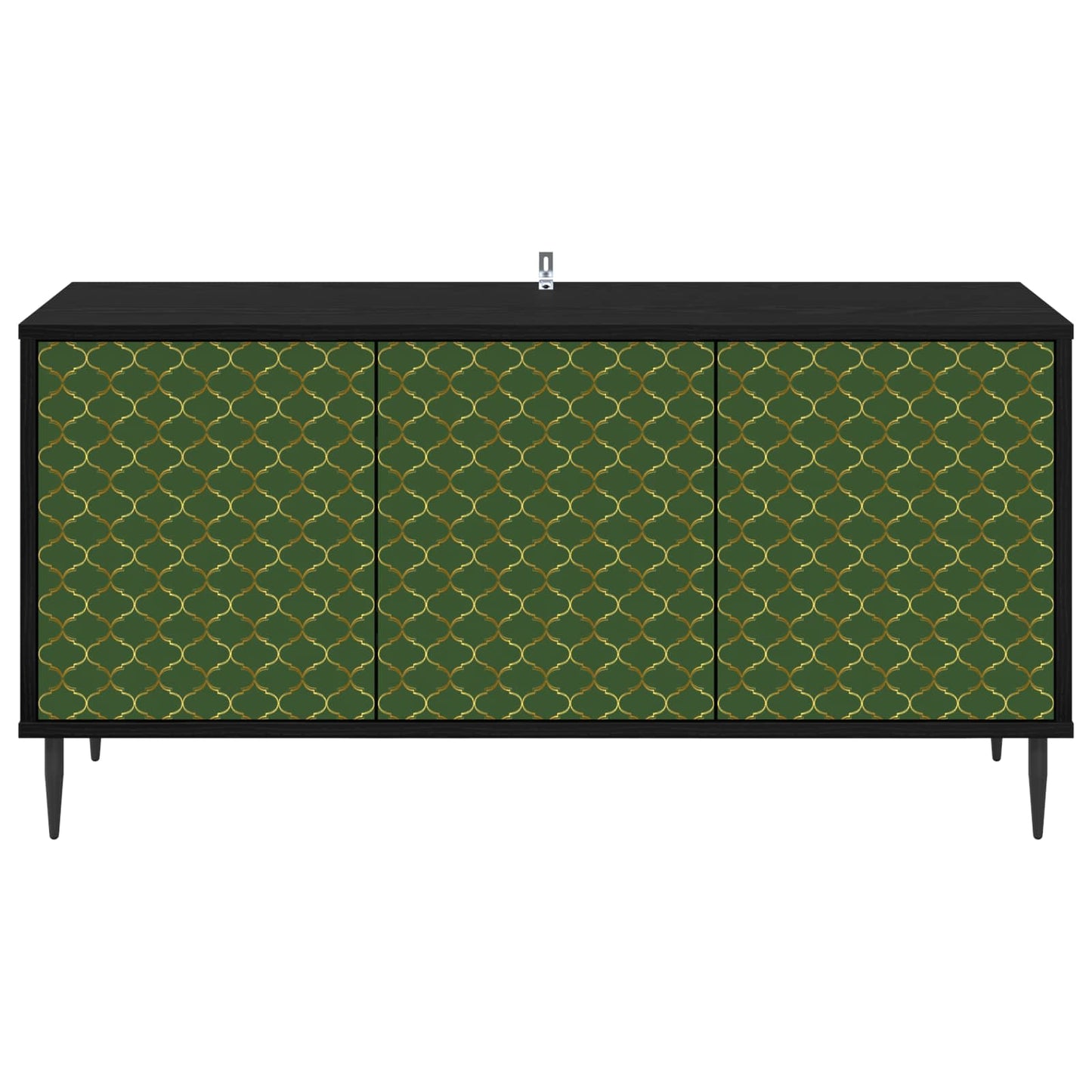 TV szekrény GELEEN 102 x 33 x 51 cm Fekete Tölgy Szerelt Fa