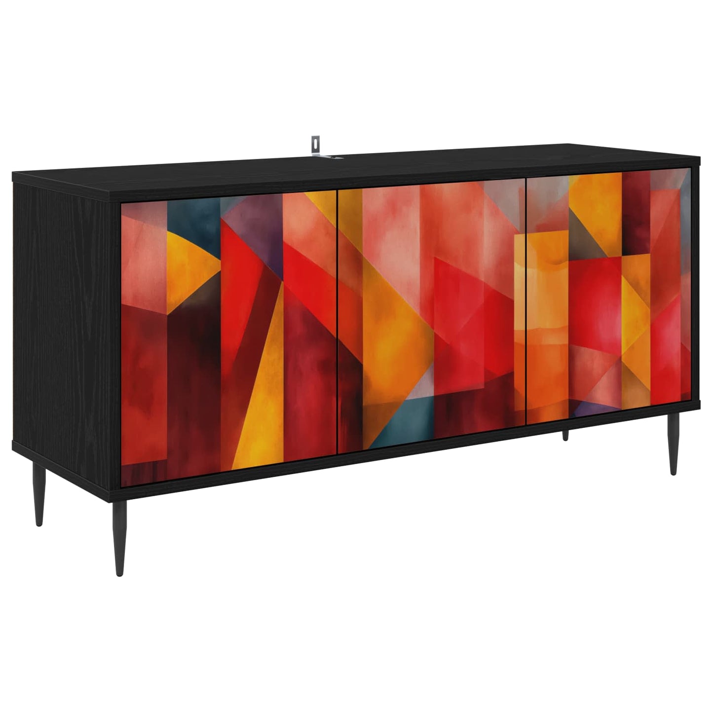 TV szekrény HEESCH 102 x 33 x 51 cm Fekete Tölgy Szerelt Fa