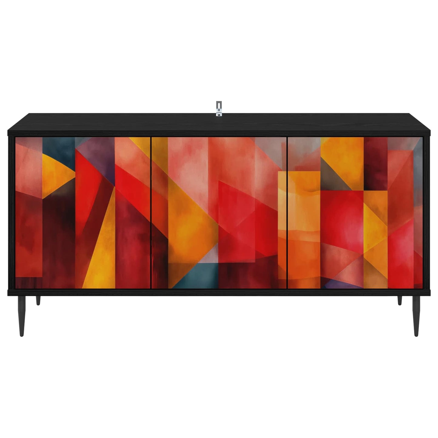 TV szekrény HEESCH 102 x 33 x 51 cm Fekete Tölgy Szerelt Fa