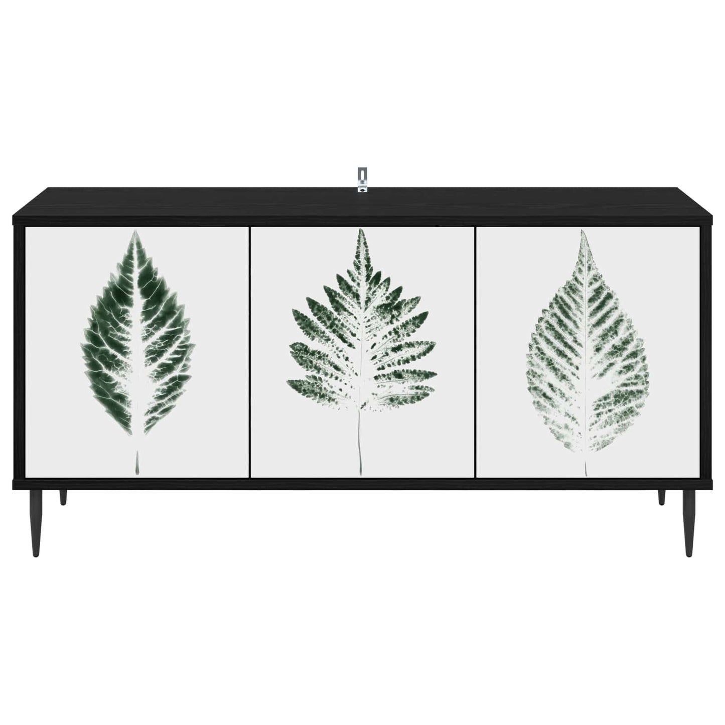 TV szekrény HANAU 102 x 33 x 51 cm Fekete Tölgy Szerelt Fa