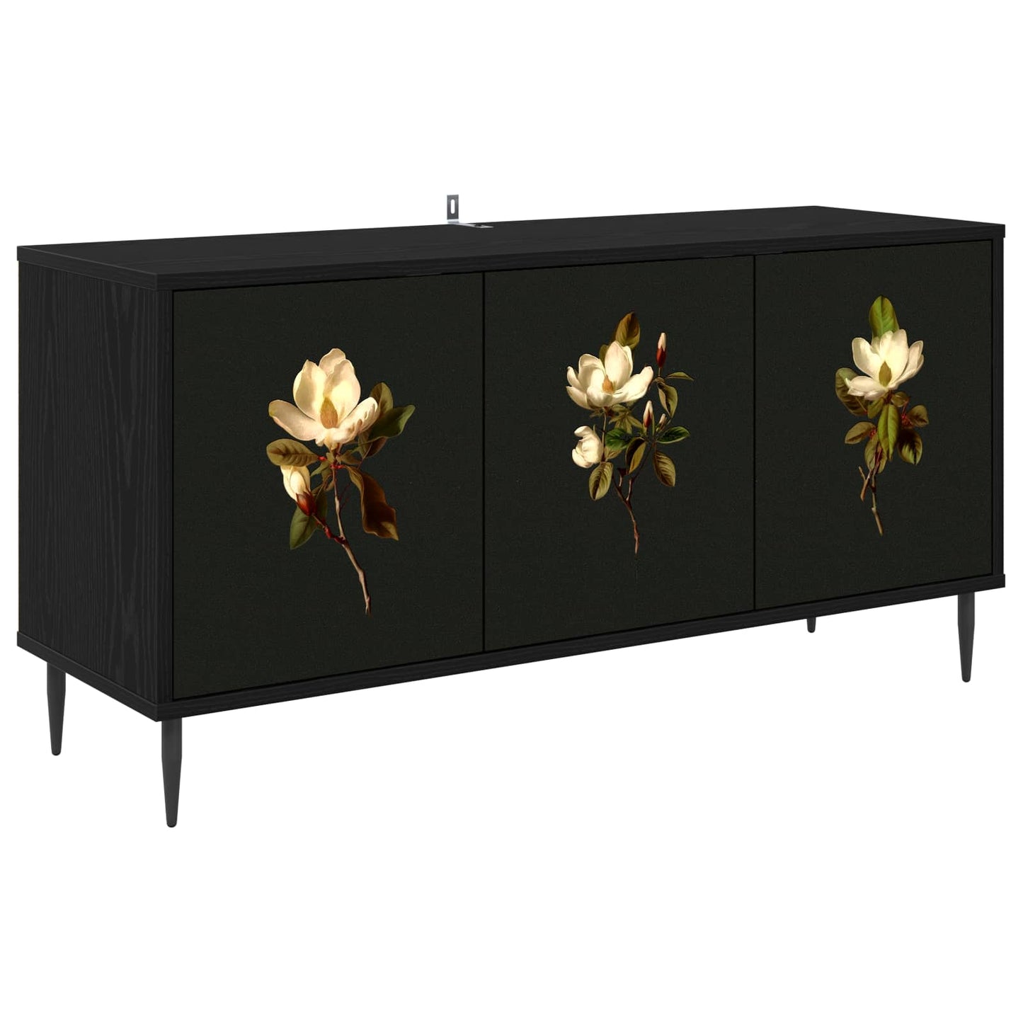 TV szekrény BREMEN 102 x 33 x 51 cm Fekete Tölgy Szerelt Fa