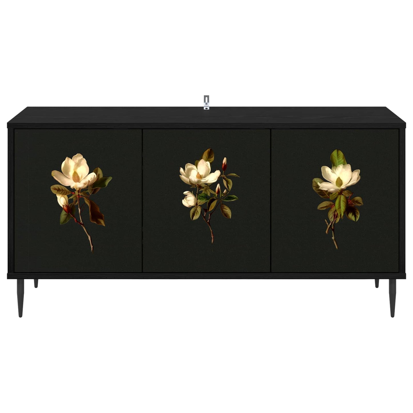 TV szekrény BREMEN 102 x 33 x 51 cm Fekete Tölgy Szerelt Fa