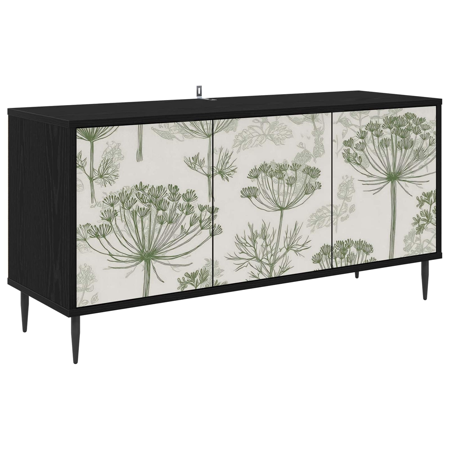 TV szekrény GOTHA 102 x 33 x 51 cm Fekete Tölgy Szerelt Fa
