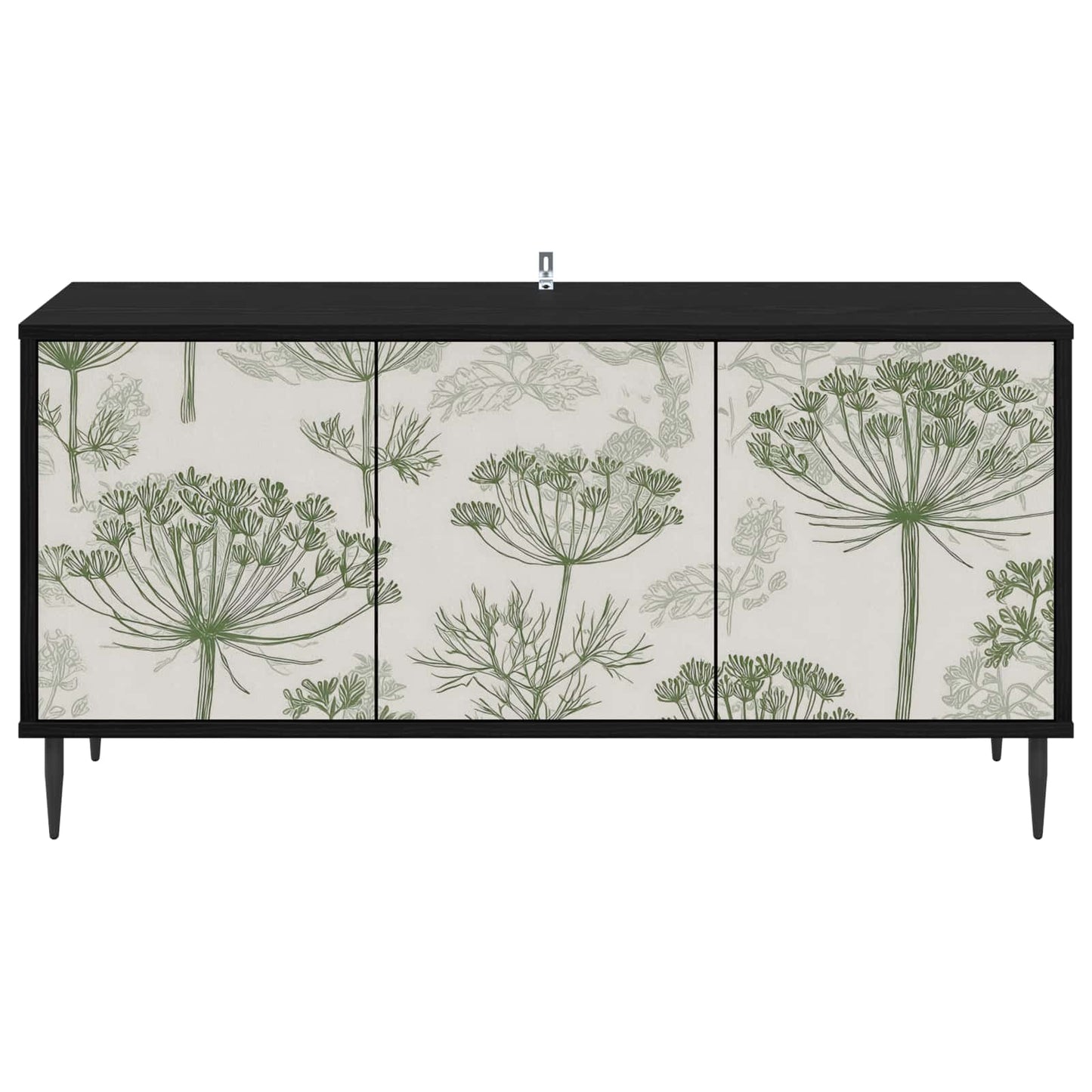 TV szekrény GOTHA 102 x 33 x 51 cm Fekete Tölgy Szerelt Fa