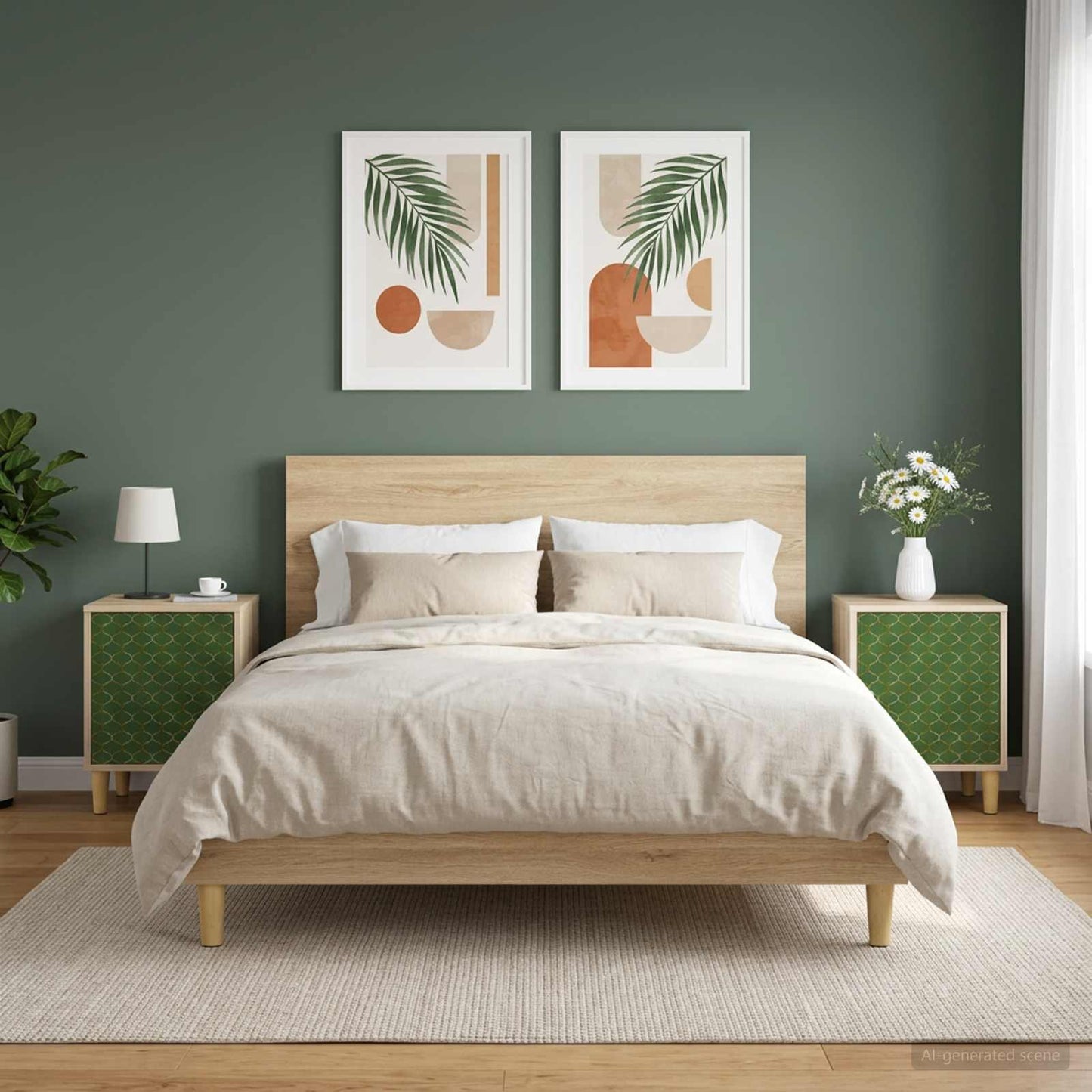 Éjjeliszekrény GELEEN 2 db Sonoma Tölgy 36 x 33 x 50 cm